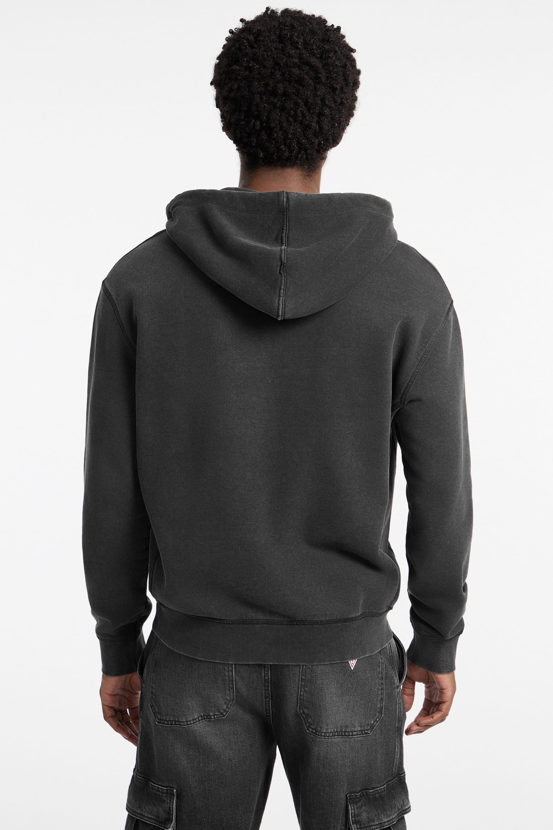 Printed Half-Zip Logo Hoodie Men | GUESS Jeans®