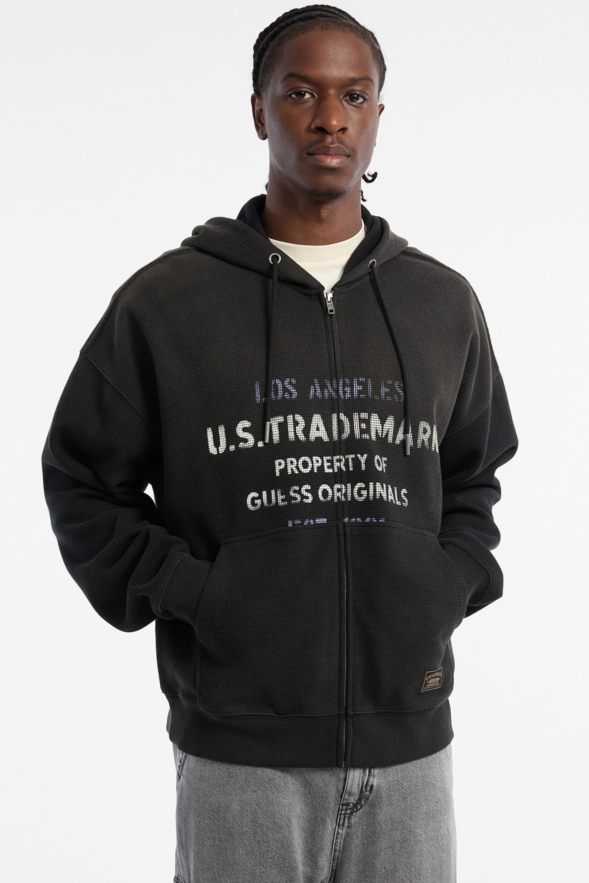 GUESS Originals Waffle Hoodie Men | GUESS Jeans®