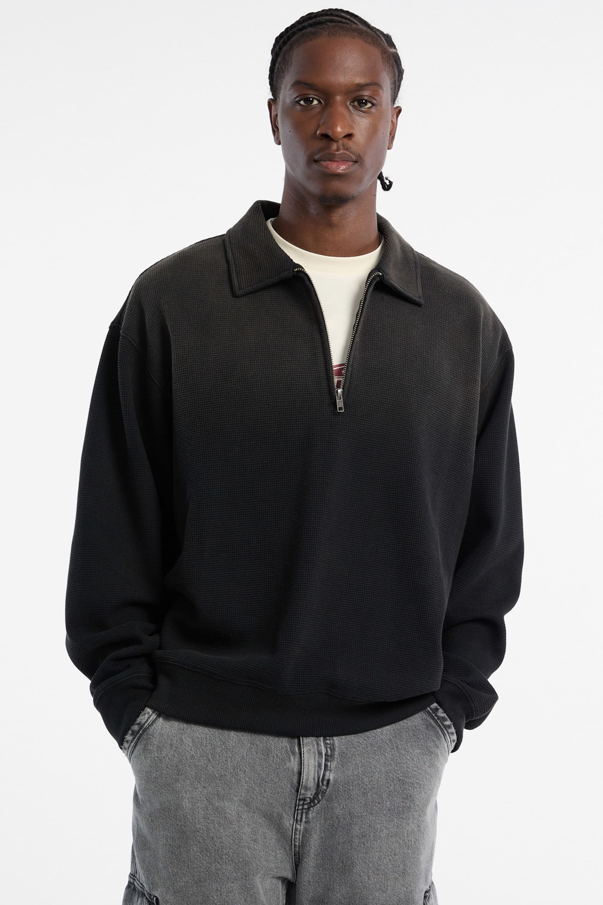 ゆゆ GUESS Originals Eco Half-Zip Sweatshirt Men | GUESS Jeans®