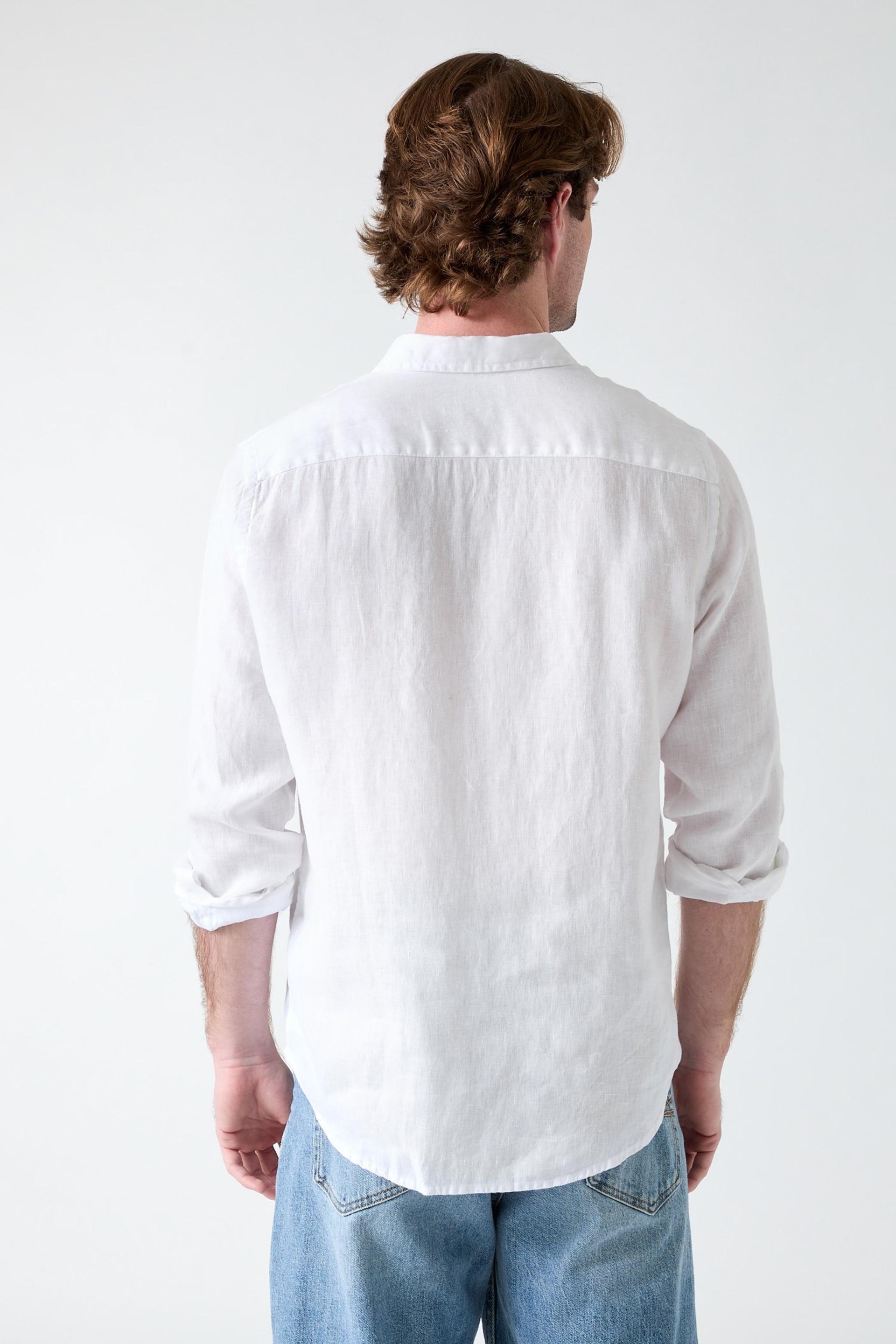 GUESS® Linen striped shirt Men