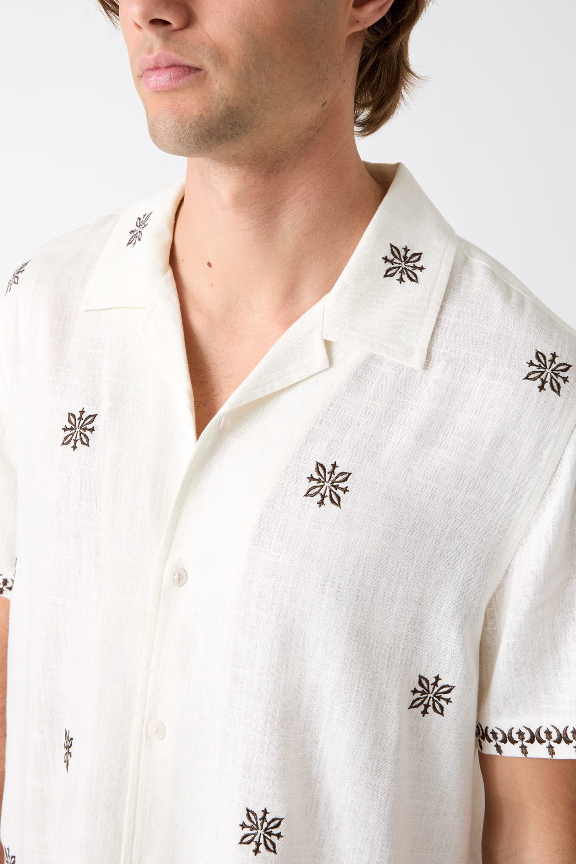 GUESS® Embroidered Camp Shirt Men