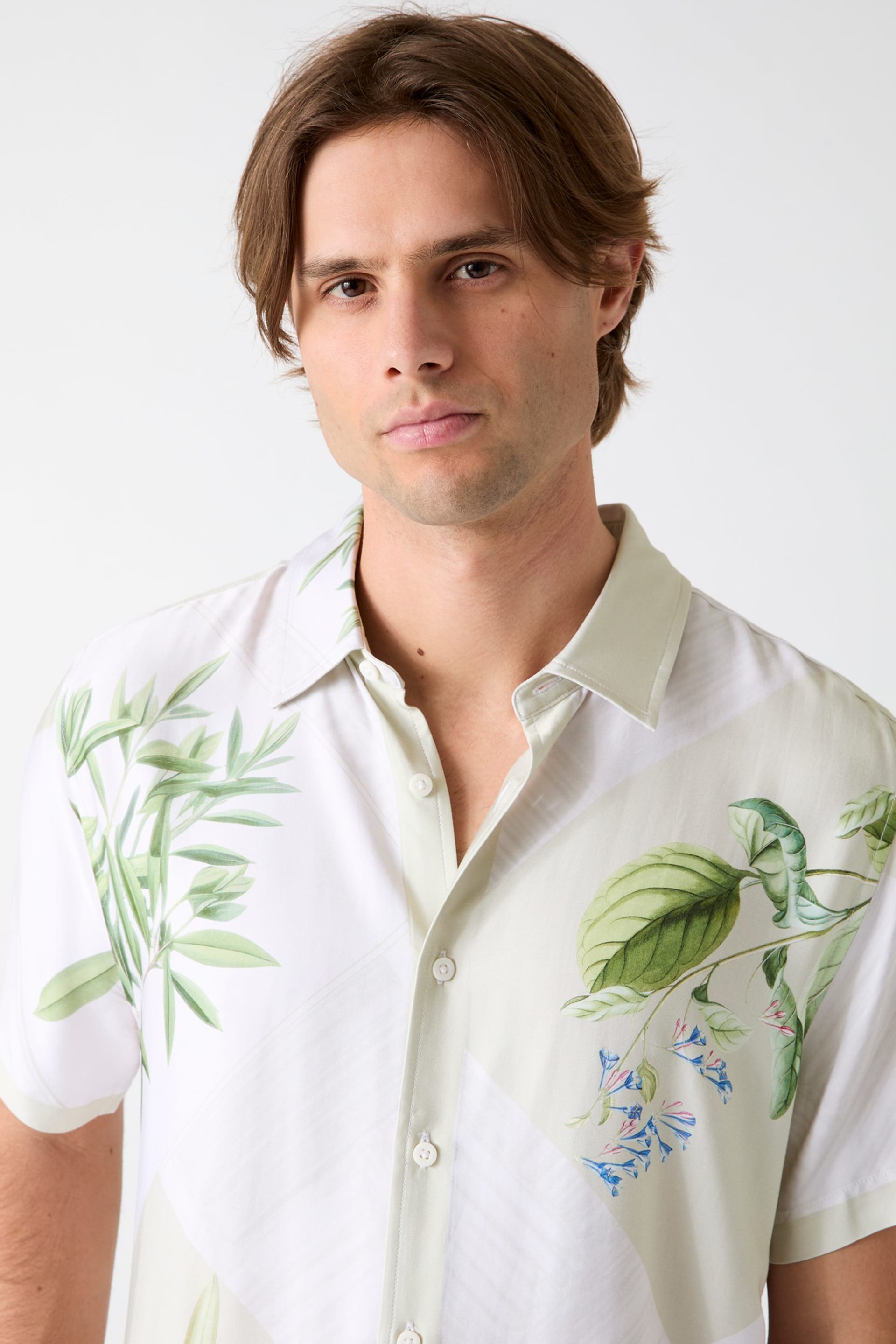 GUESS® Printed viscose shirt Men