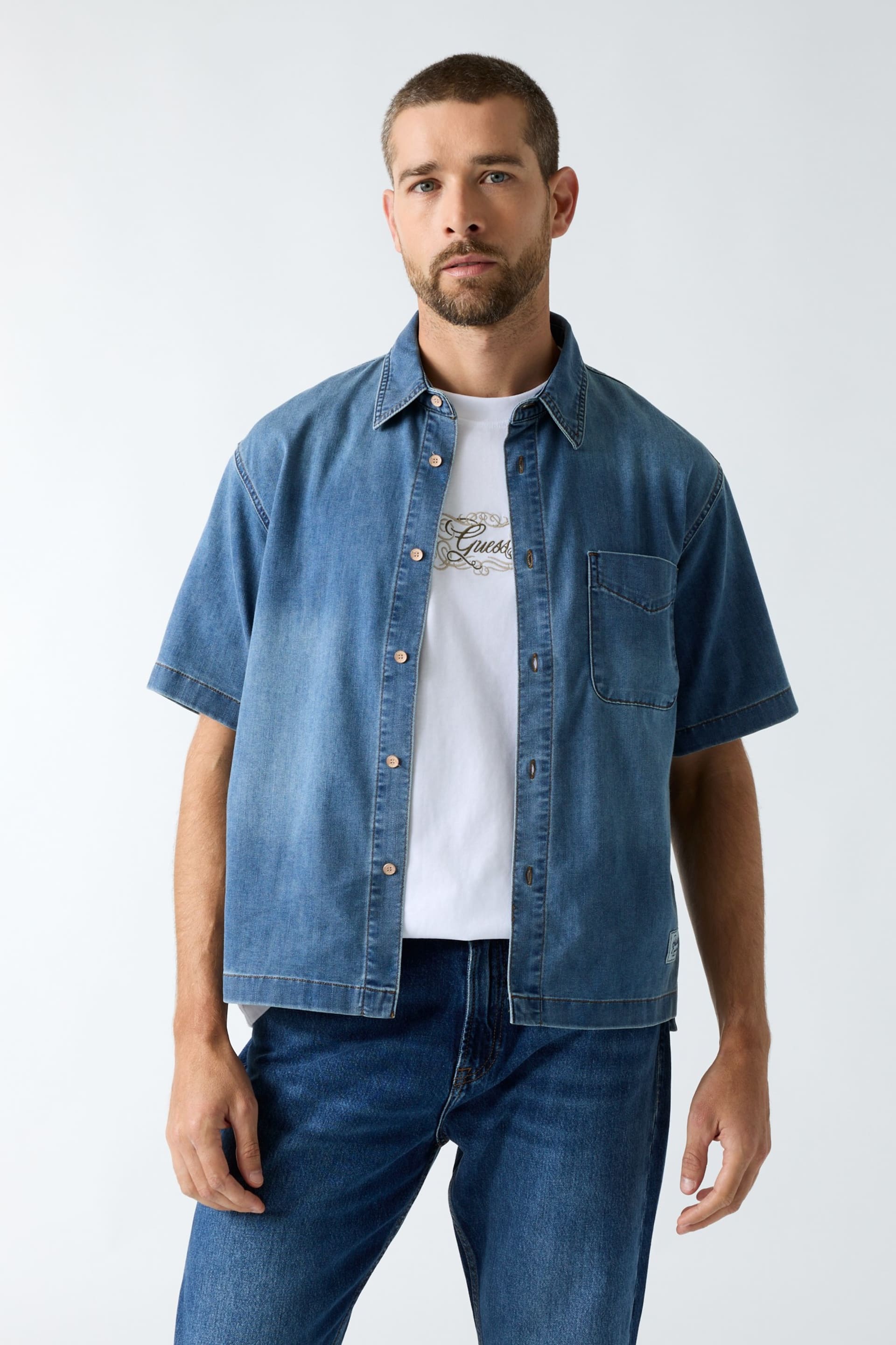 GUESS® Denim shirt Men