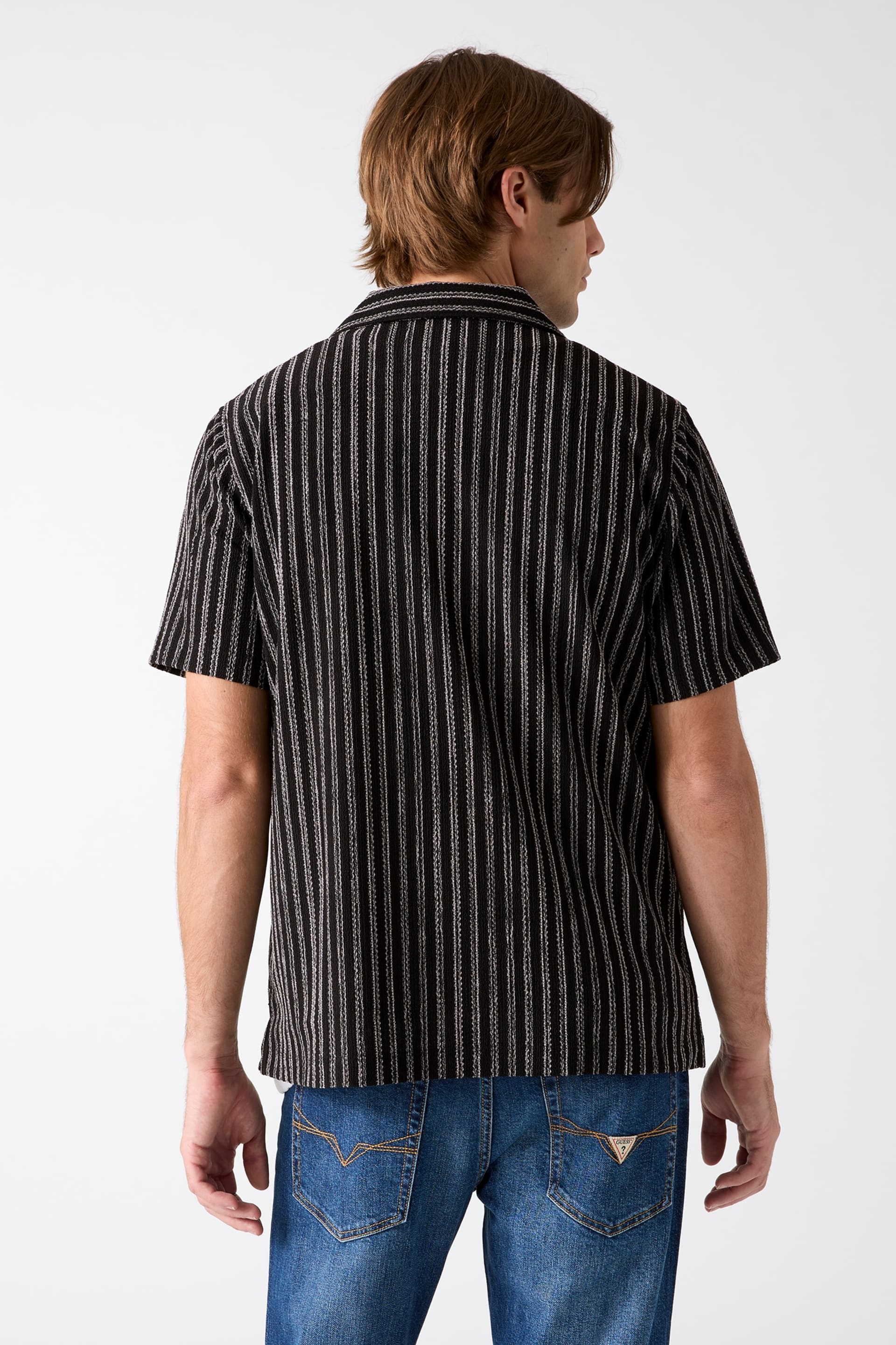 GUESS® Striped Knit Shirt Men