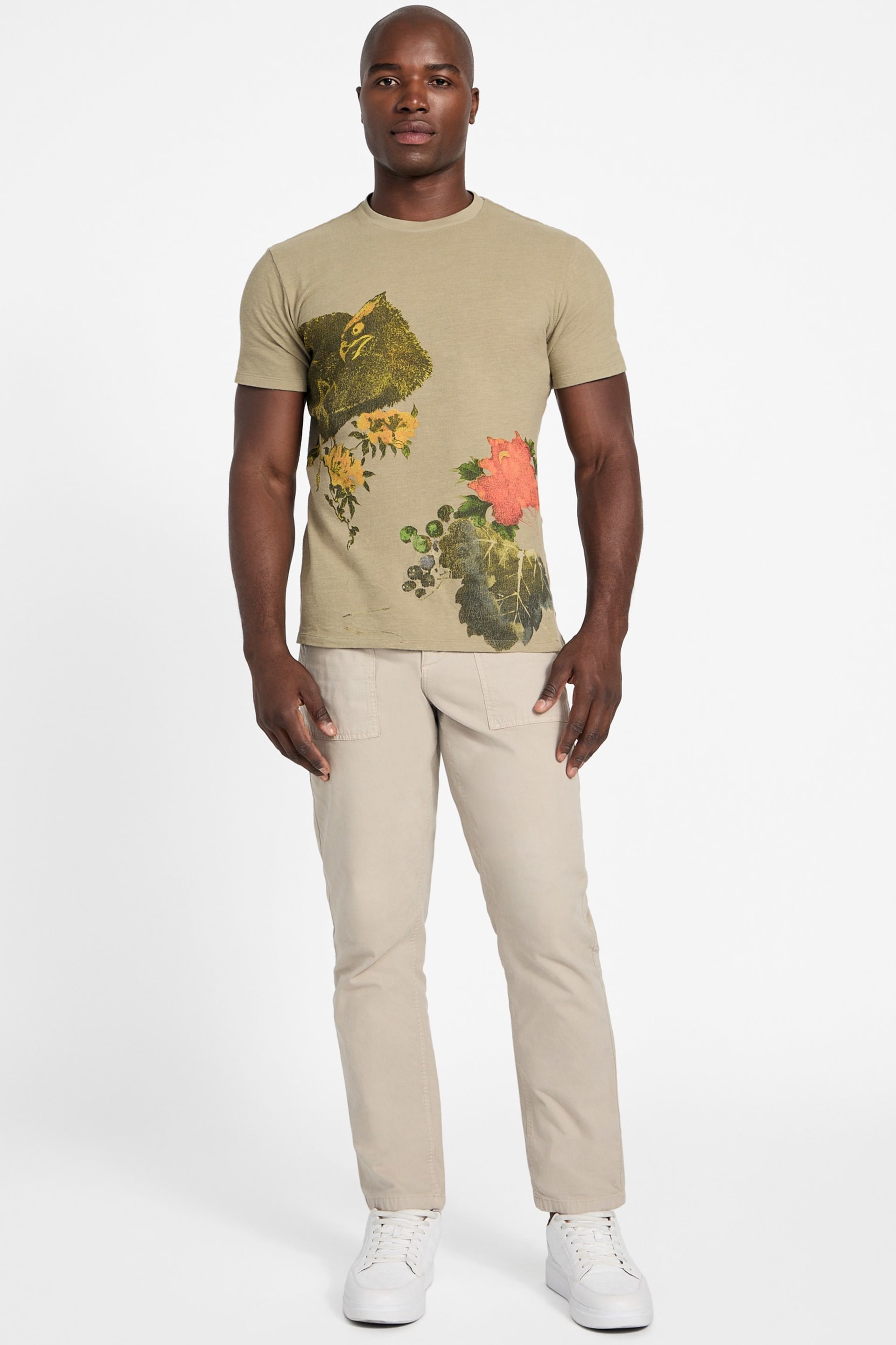 GUESS® Eco Crafted Flower Tee Men