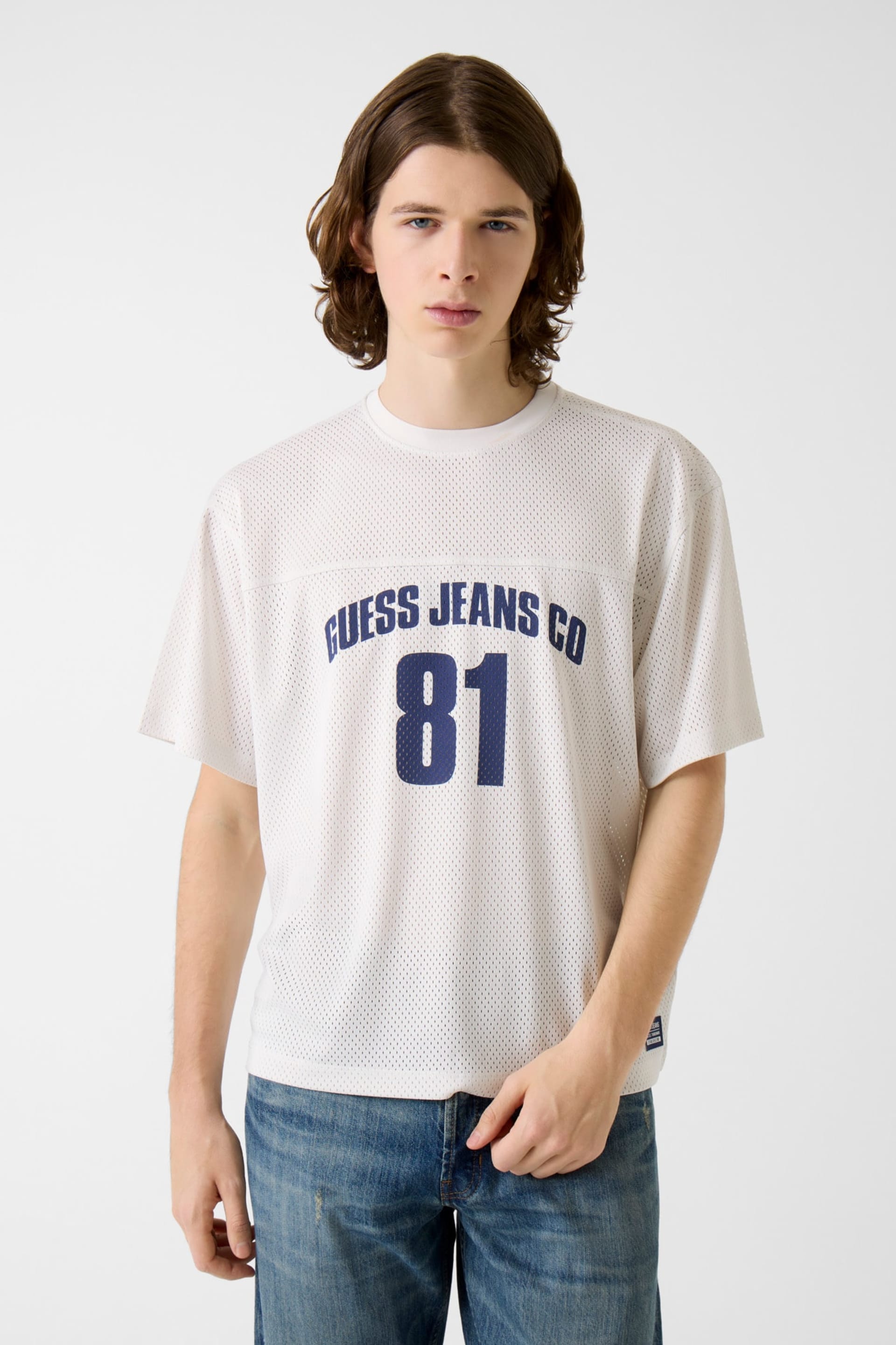 Boxy Crop Mesh Jersey Men | GUESS Jeans®