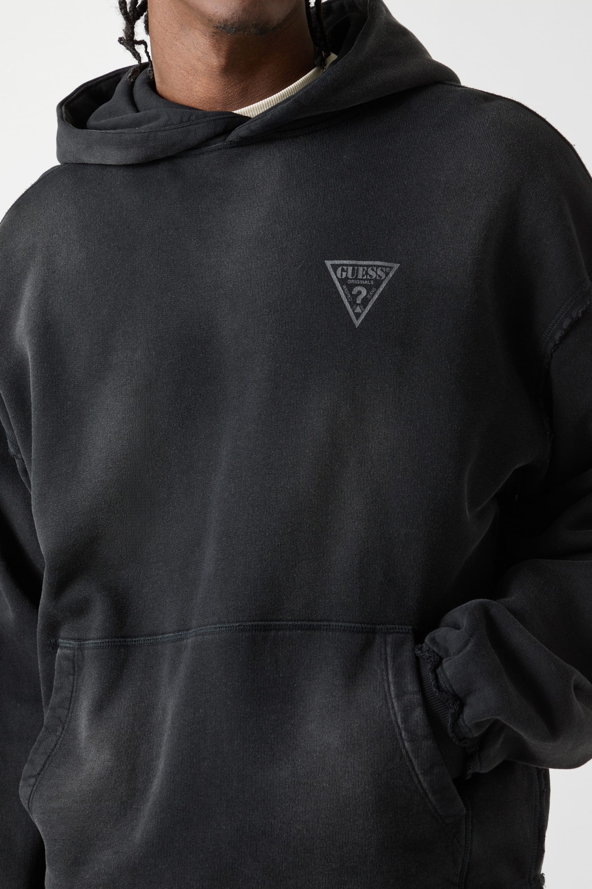 GUESS Originals Eco Triangle Logo Hoodie Men | GUESS Jeans®