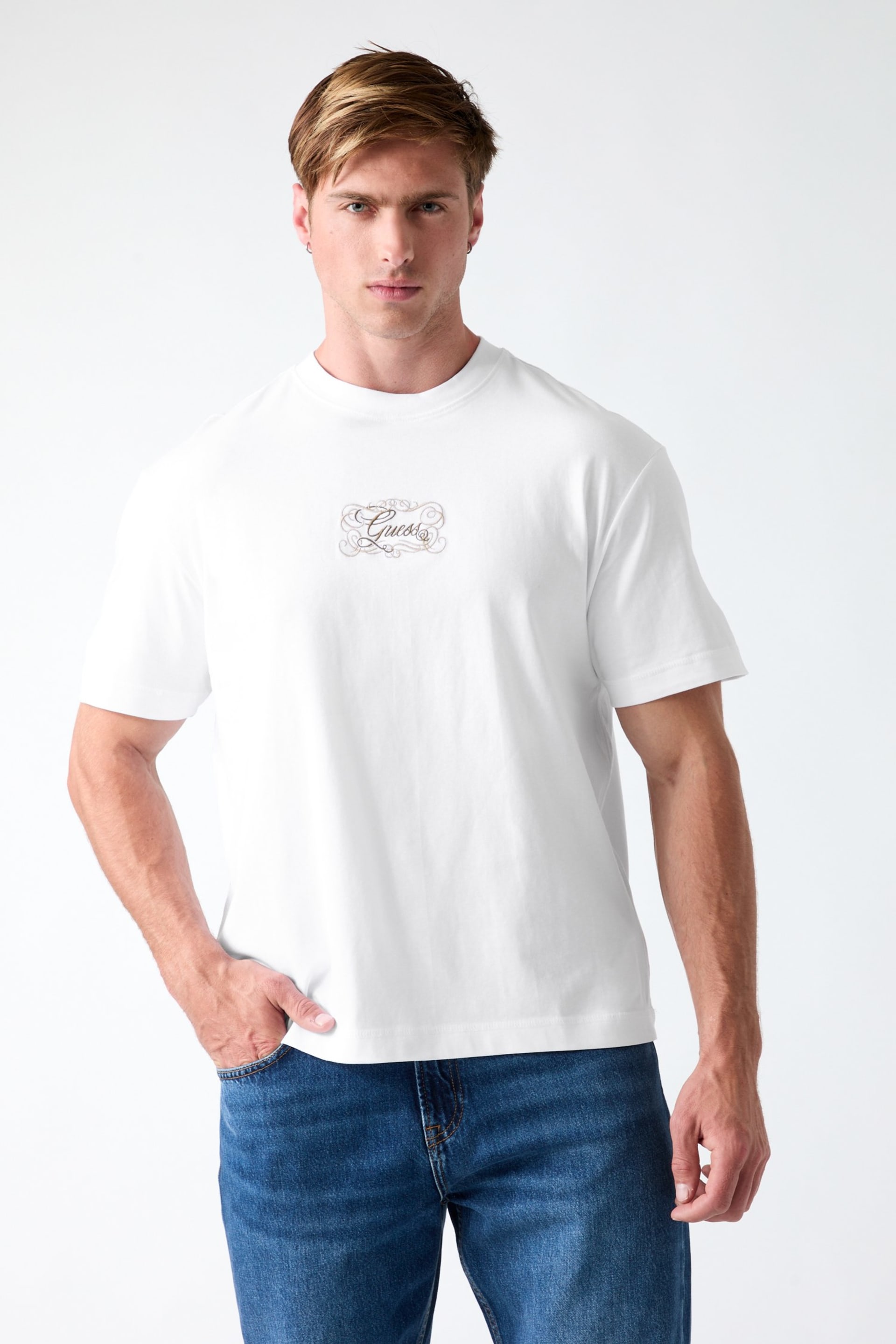 GUESS® Embroidered logo t-shirt Men