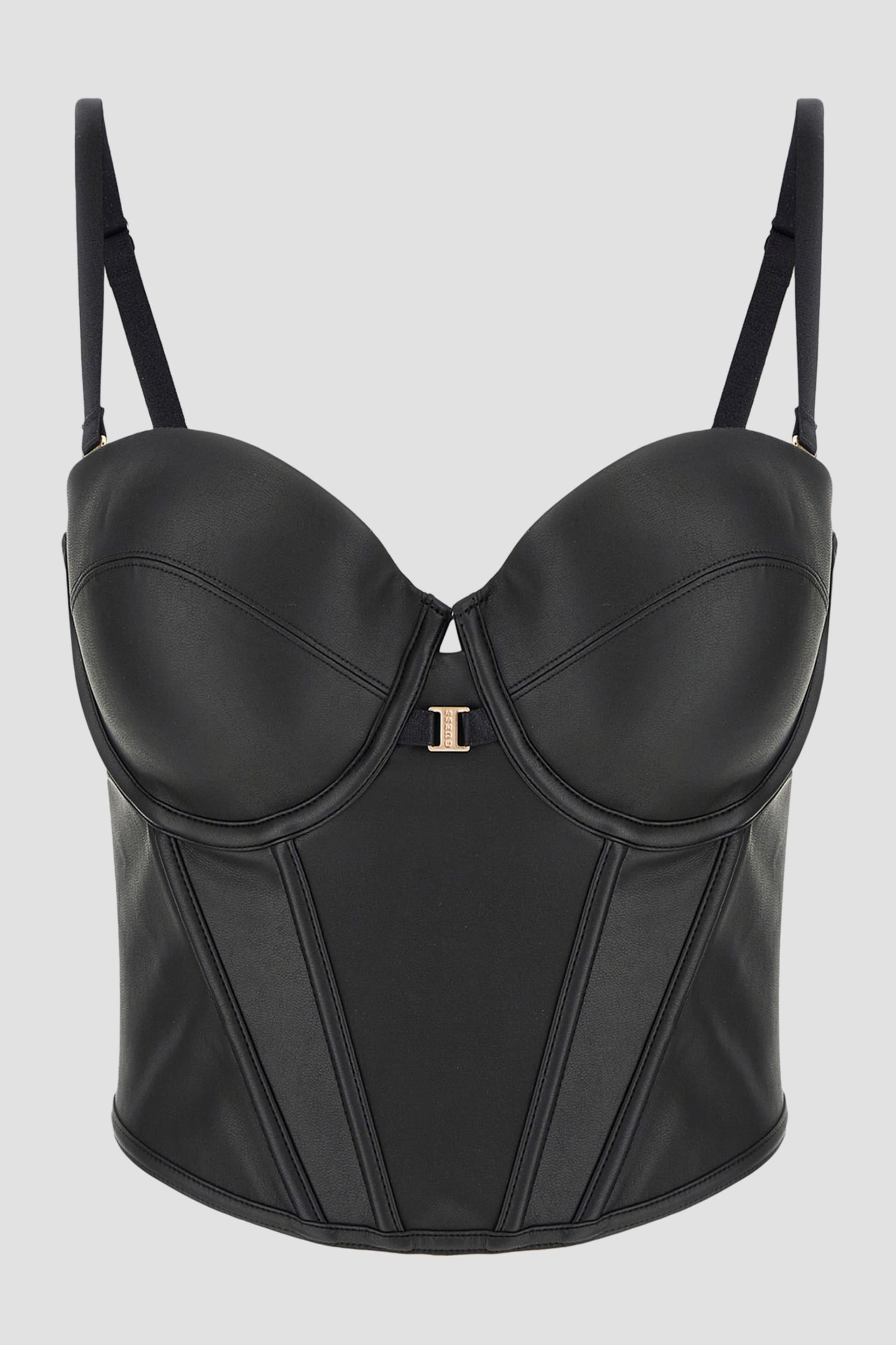 GUESS® Tania Faux-Leather Padded Bustier Women