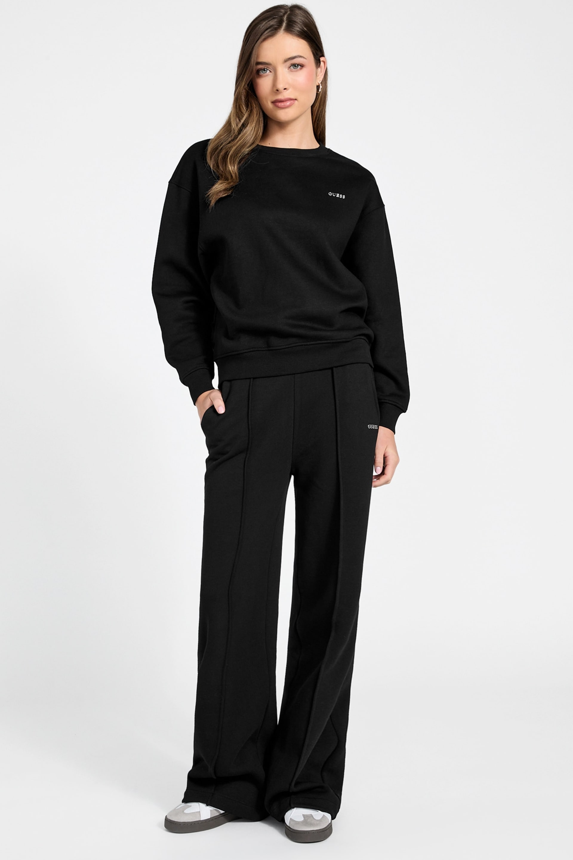 GUESS® Crew neck logo sweatshirt Women