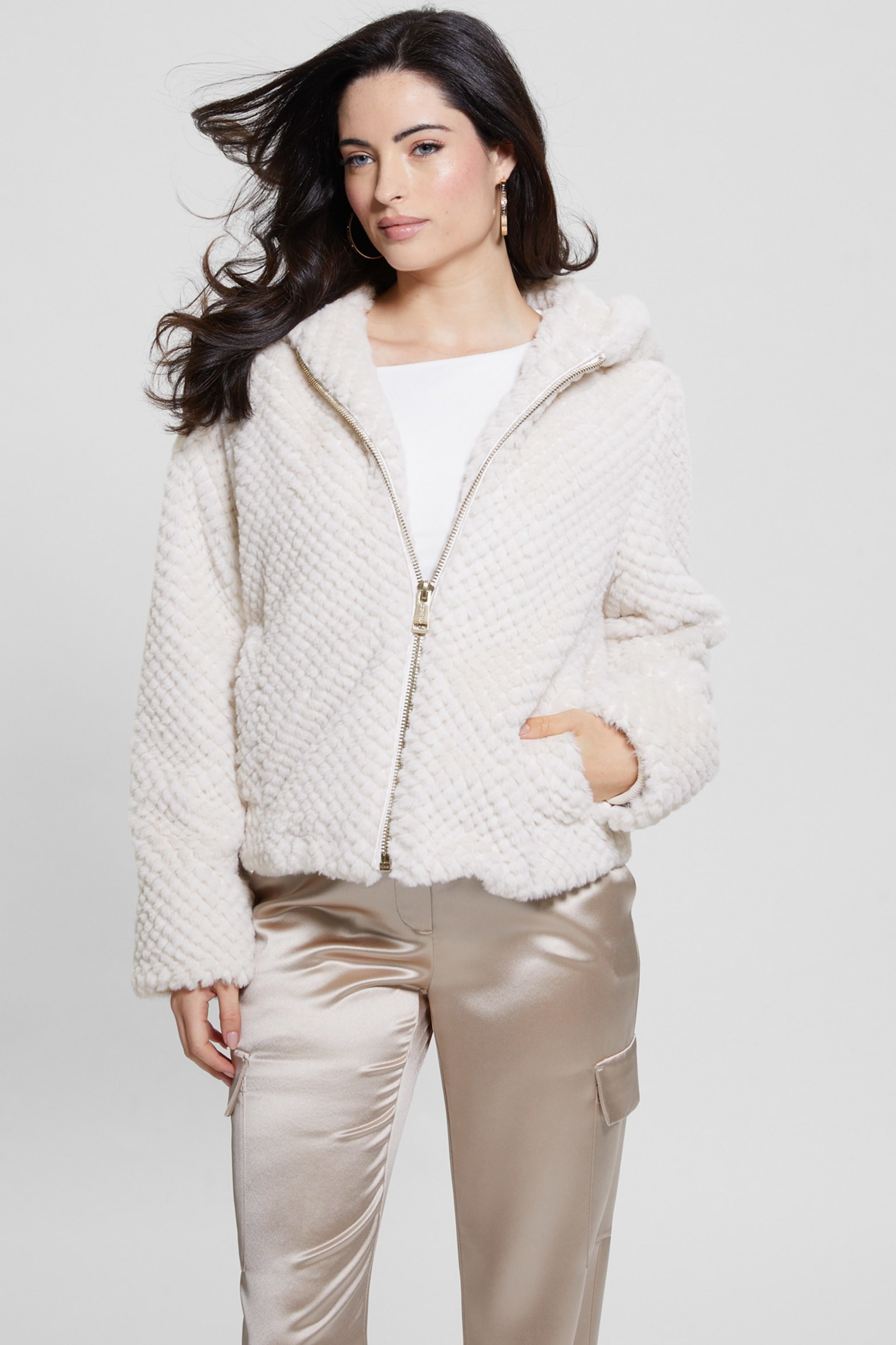ジェントルイスJentlouis Faux Fur Hooded Blouson ジェントルイス 