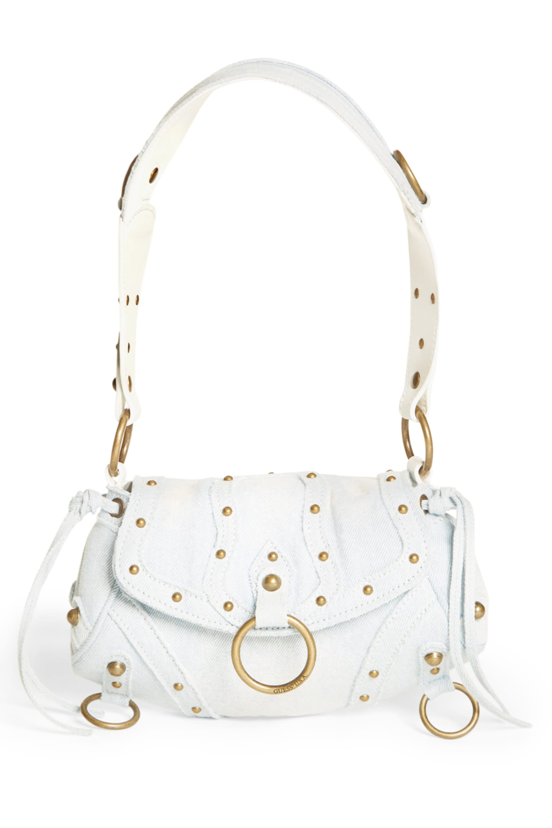 SCRE:EN ＜MINI SHOULDER BAG＞　white GUESS® Denim Mini Shoulder Bag Women