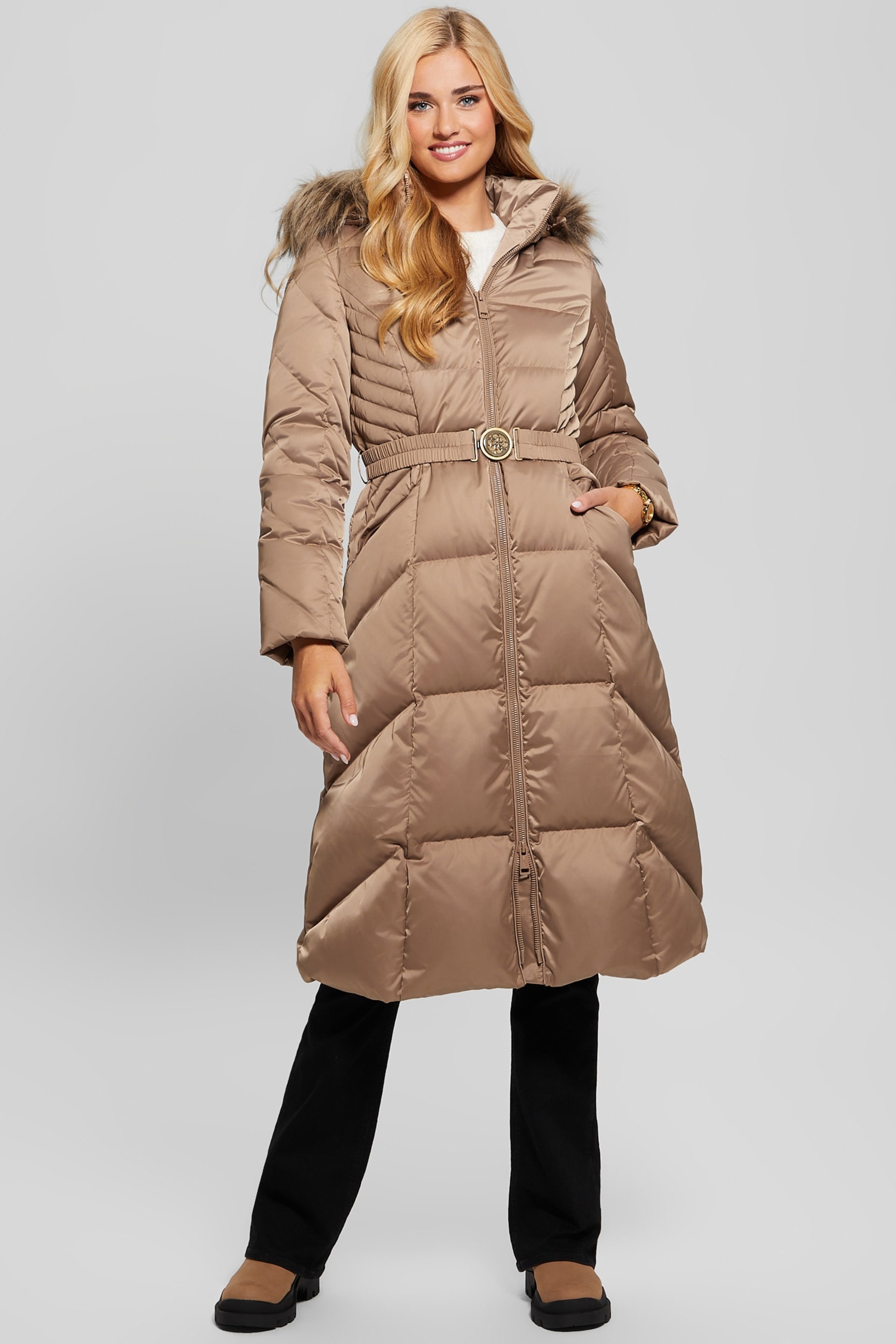 GUESS® Olga Genuine Down Longline Jacket Women