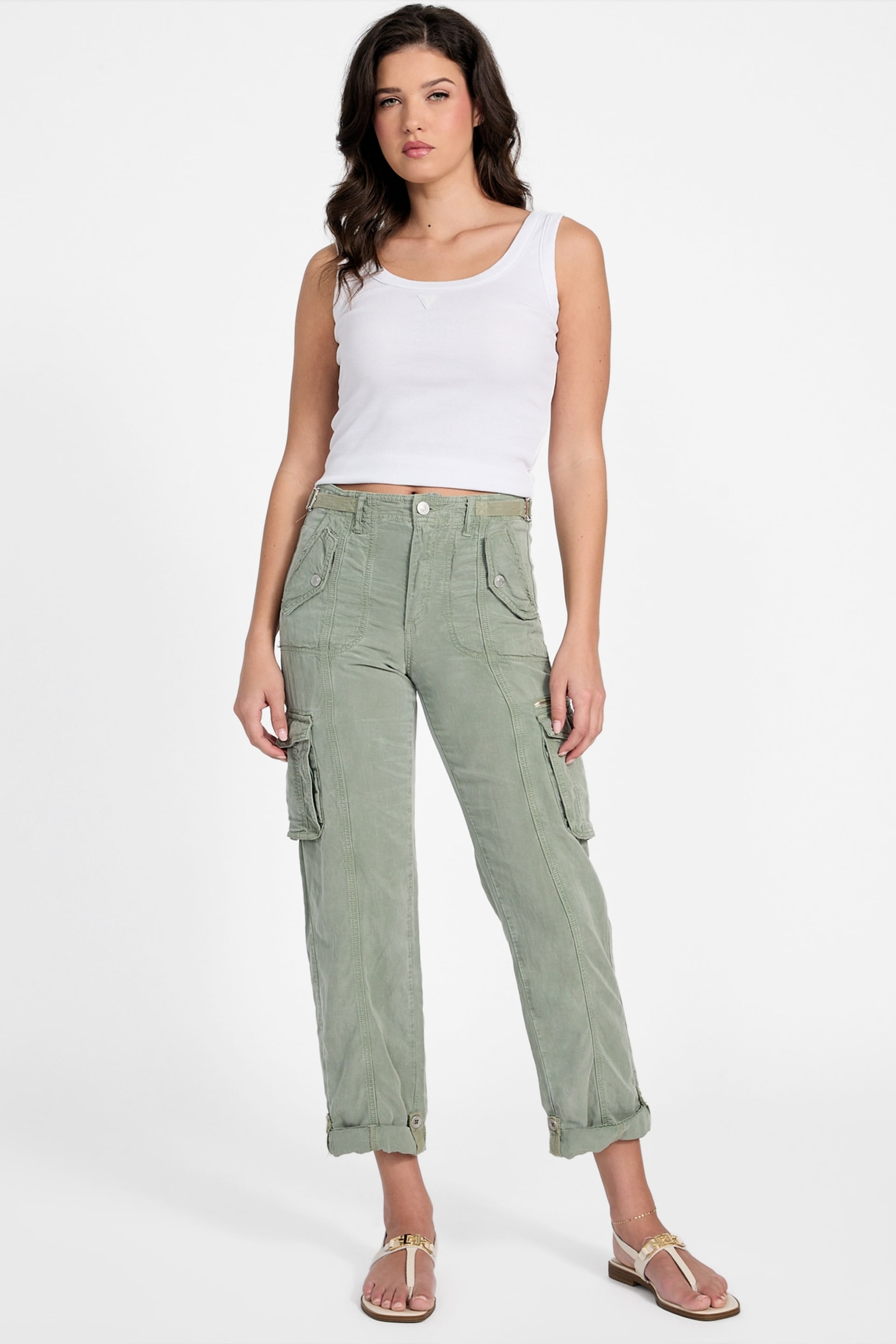 GUESS® Nessi Linen Cargo Pants Women