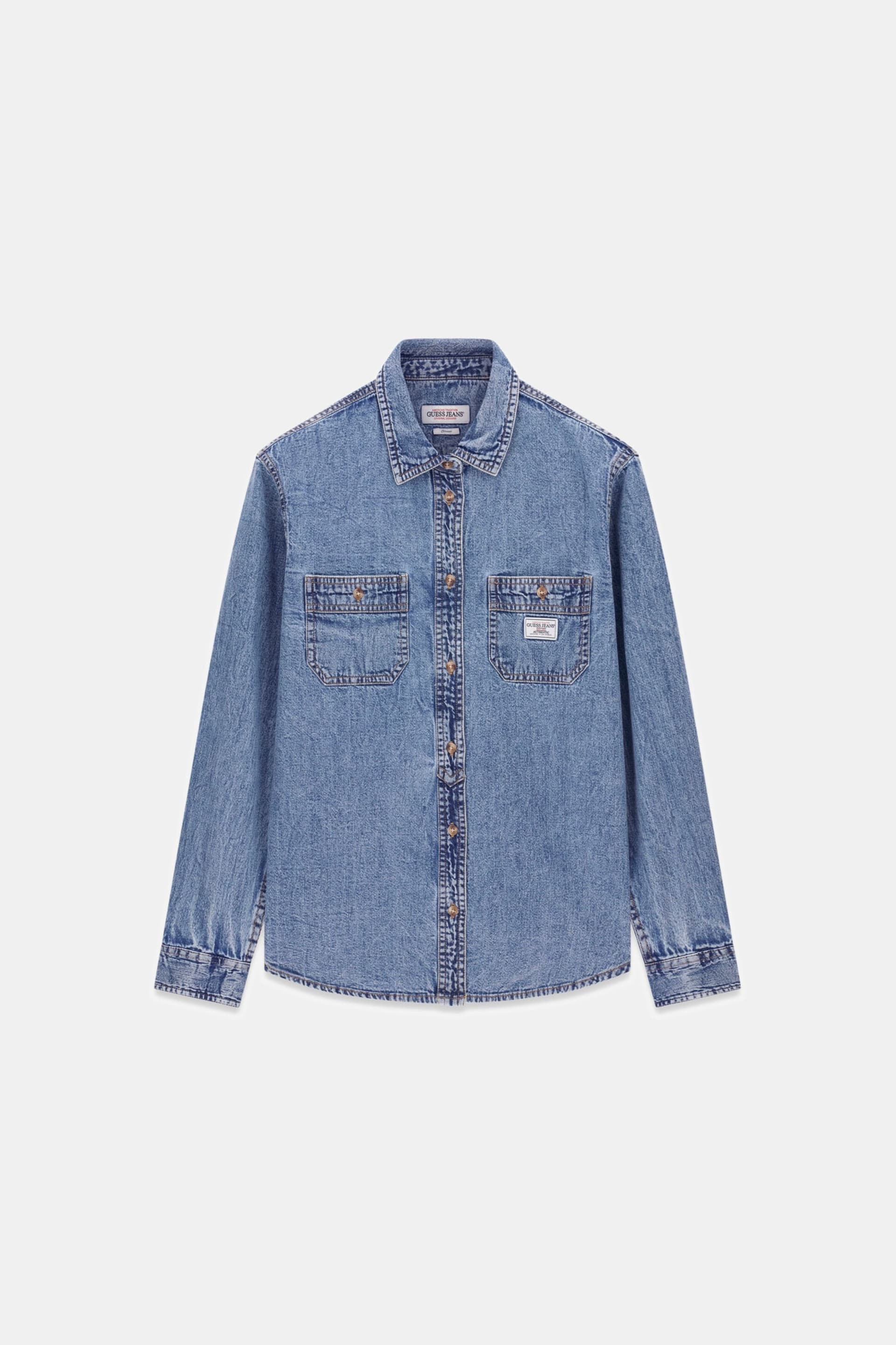 GUESS Long-Sleeve Denim Shirt デニムシャツ GUESS® Classic Long-Sleeve Denim Shirt Women