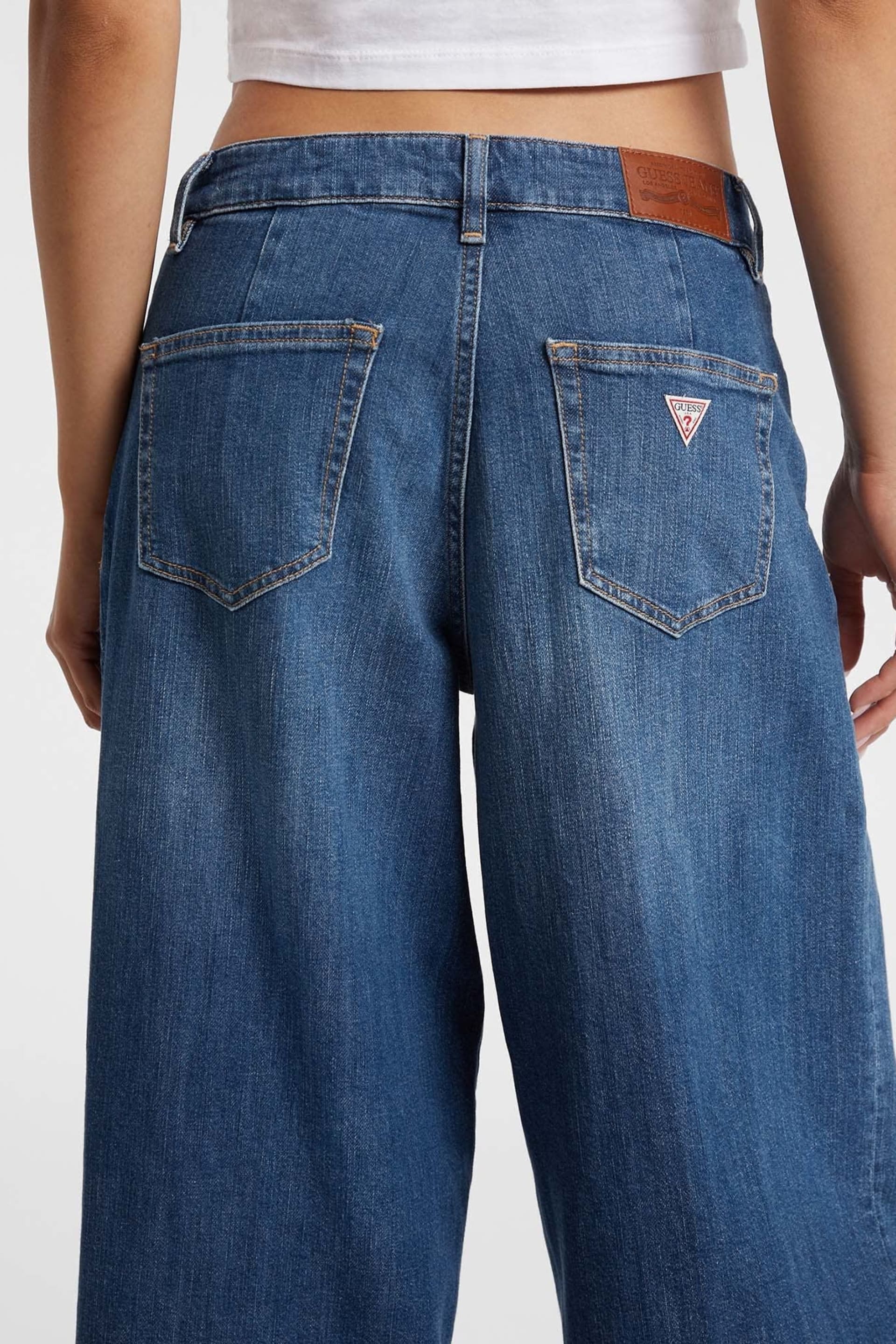 GUESS® G12 pleated extra wide-leg jeans
