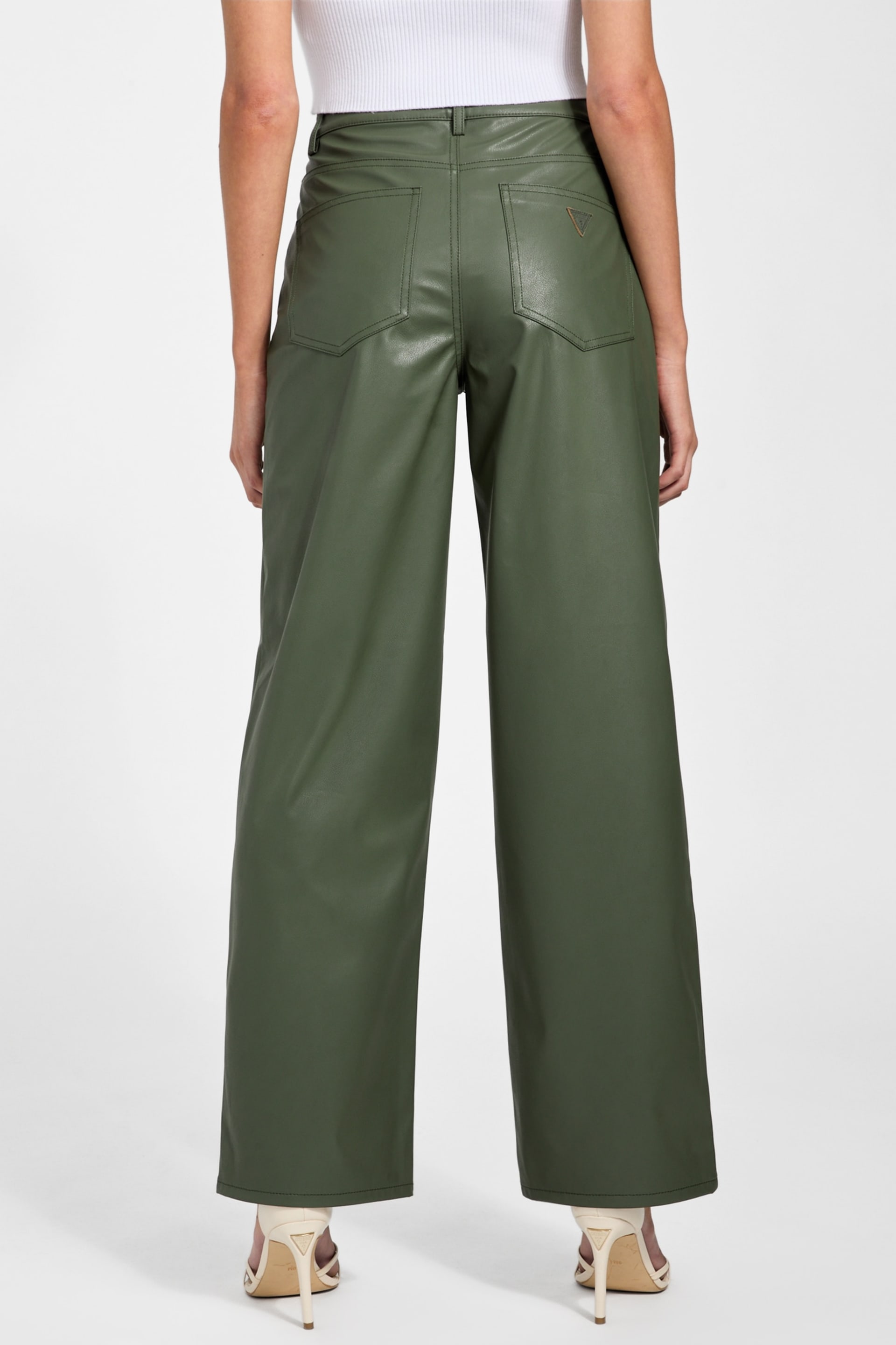 GUESS® Alix Faux-Leather High-Rise Straight Pants Women