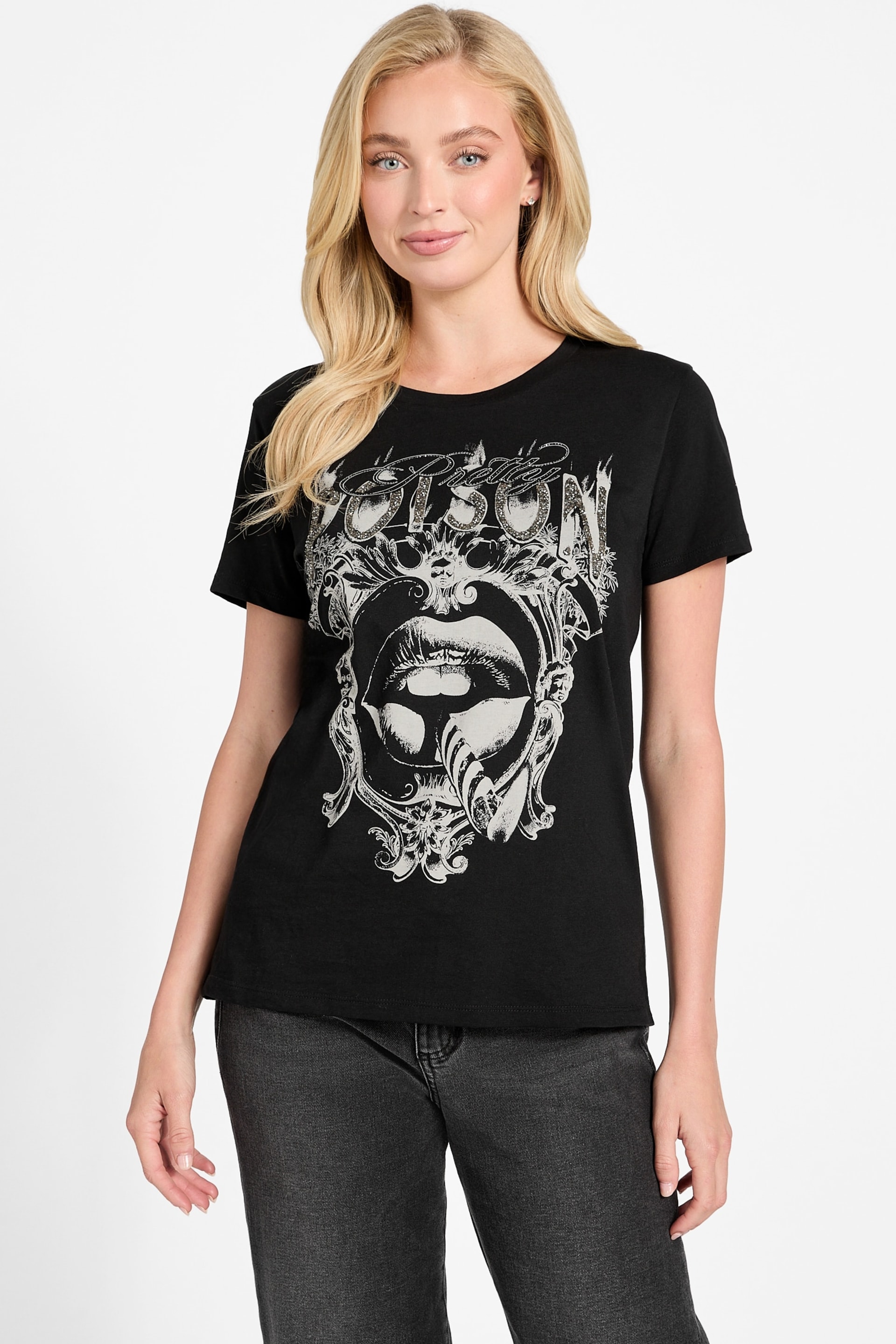 GUESS® Eco Poison Lips Easy Tee Women
