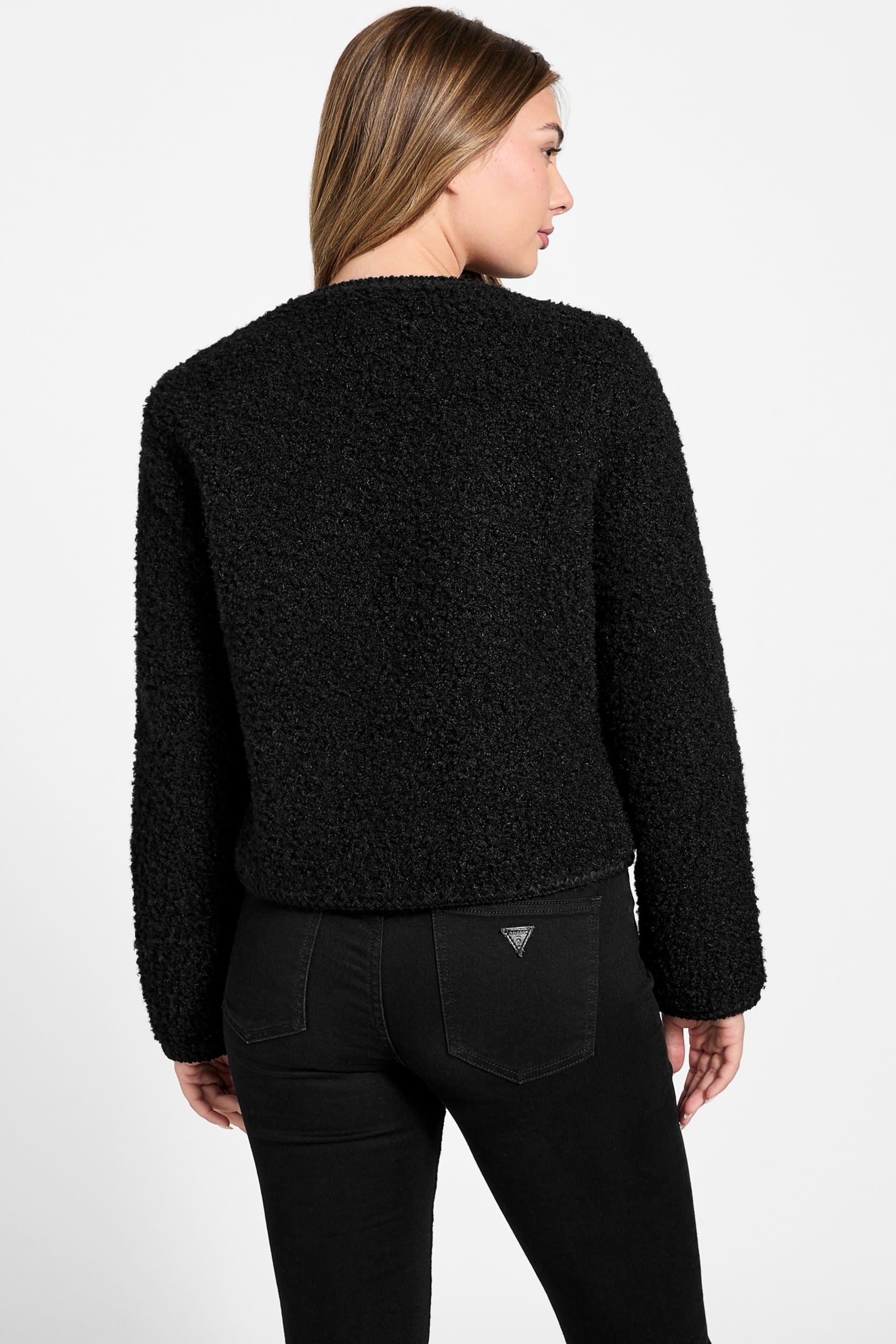 GUESS® Ivana Faux-Fur Buttoned Jacket Women