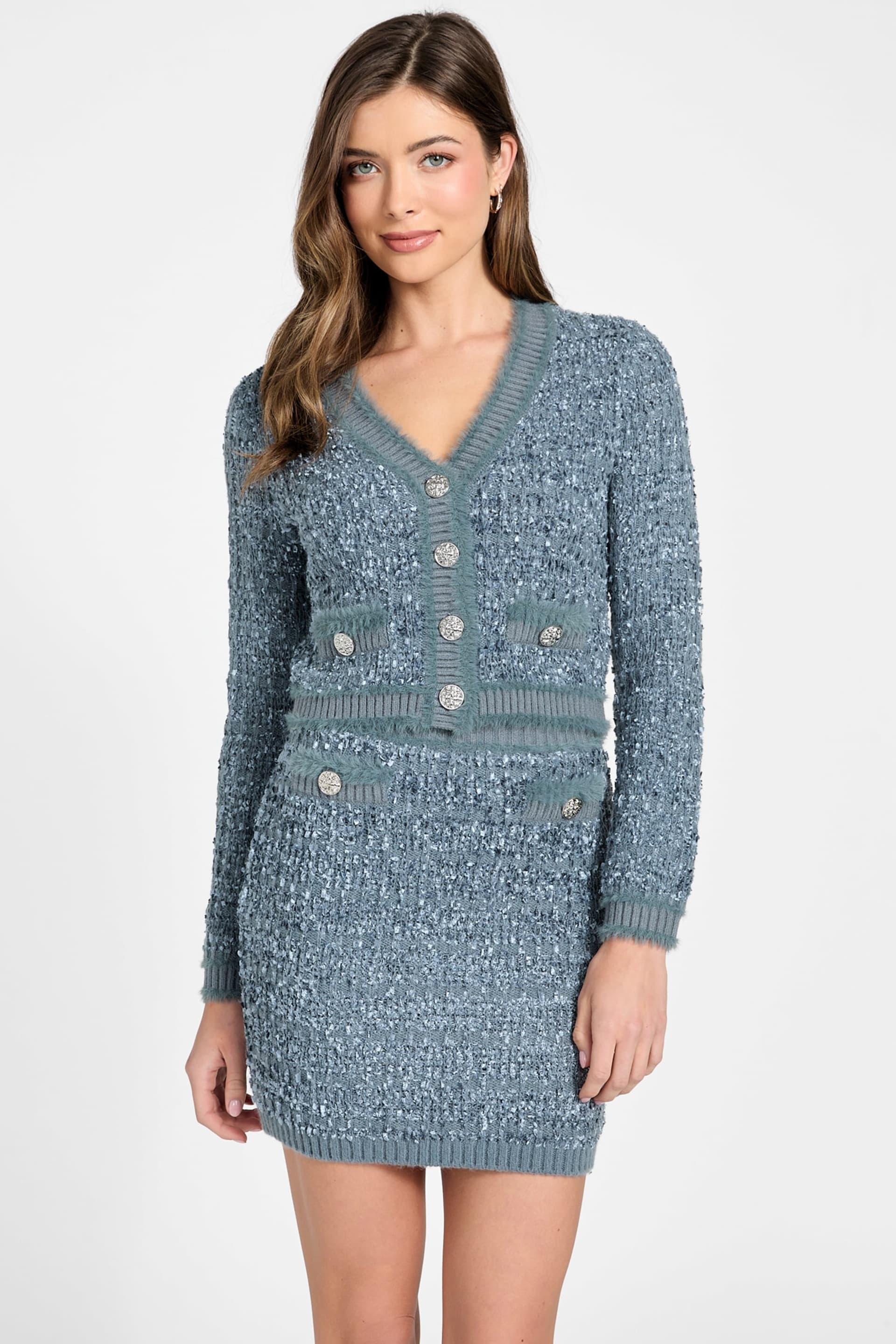 GUESS® Textured knit cardigan Women