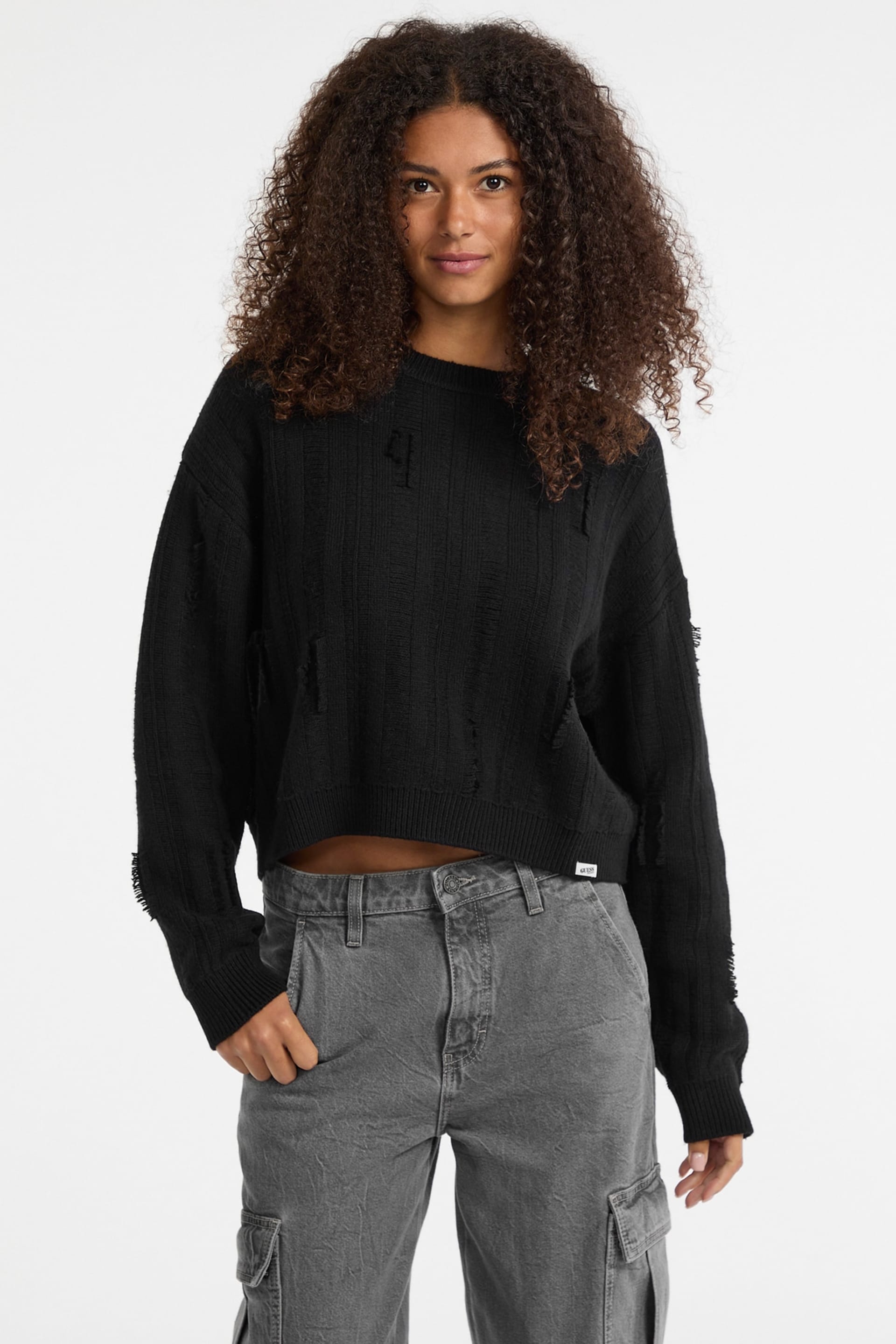 GUESS Originals Eco Distressed Sweater Women | GUESS Jeans®