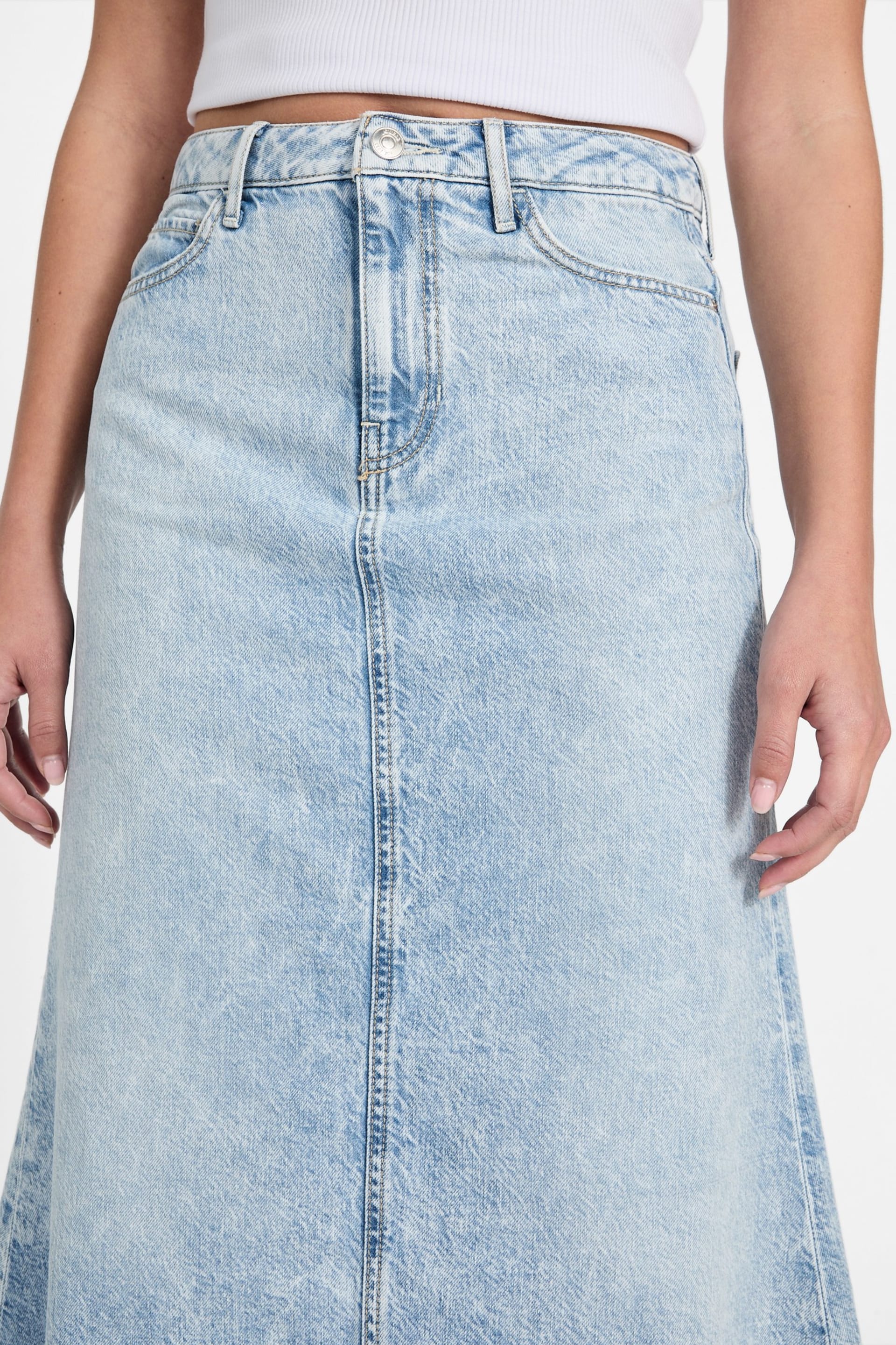 GUESS® Eco Thaiss Denim Midi Skirt Women