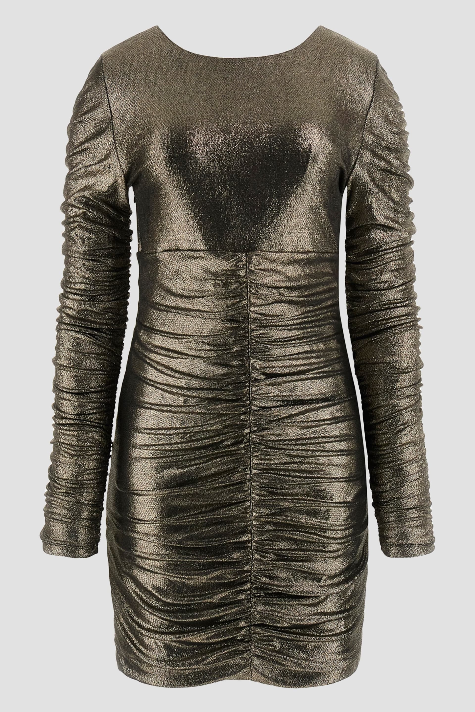 guess metallic dress Guess Womens Metallic Faux Wrap Maxi Dress