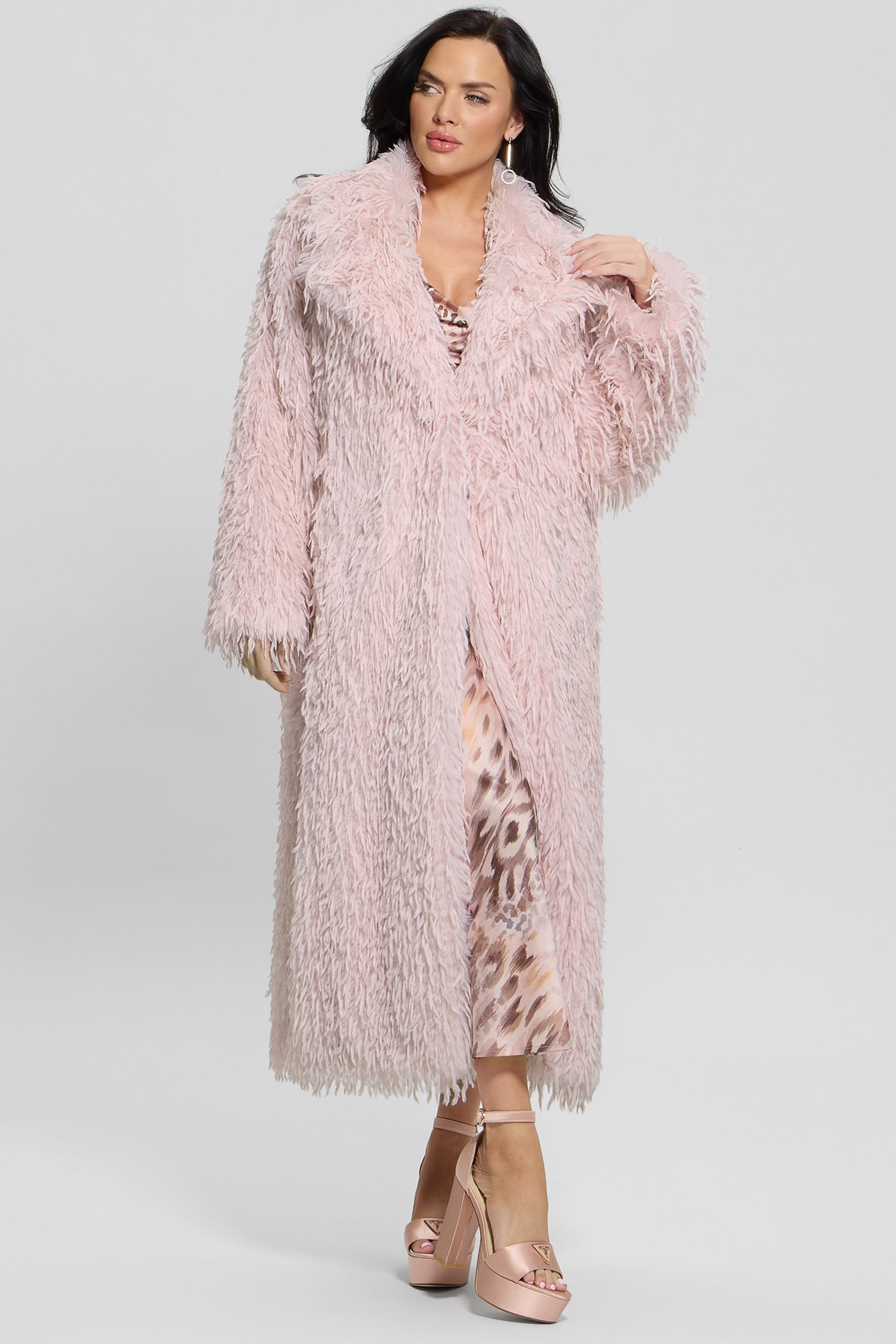 GUESS® Fenix Faux-Fur Longline Coat Women