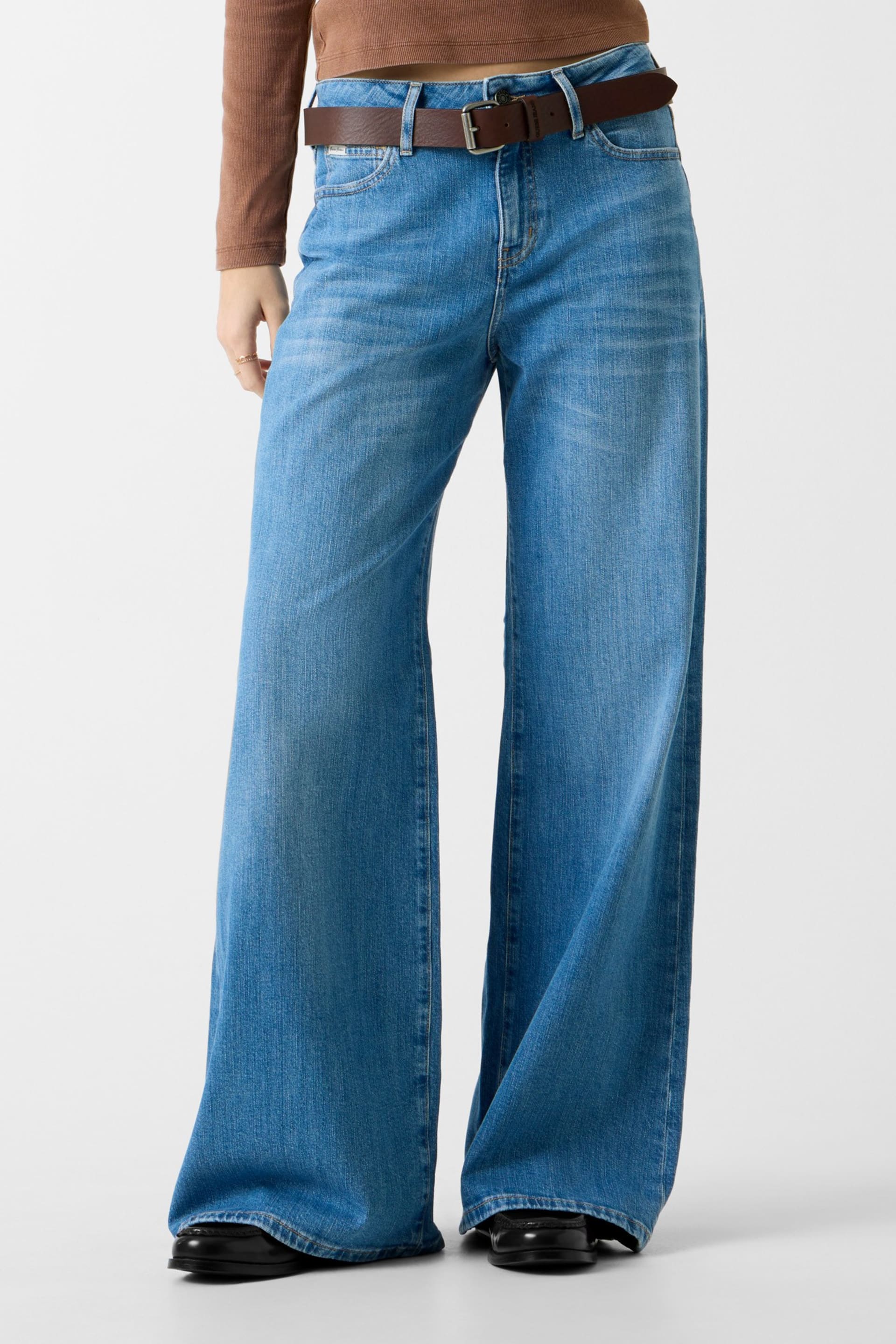 GUESS® G13 Low-Rise Extra Wide Leg Jeans