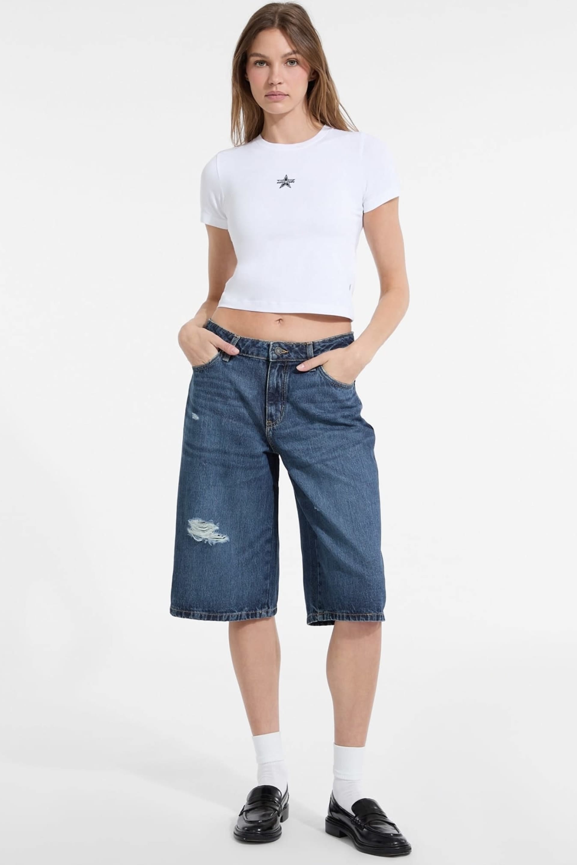 デニム+ジーンズ FILTH 24SS FRONT ZIP BAGGY DENIM SHORTS GUESS® Baggy Denim Shorts