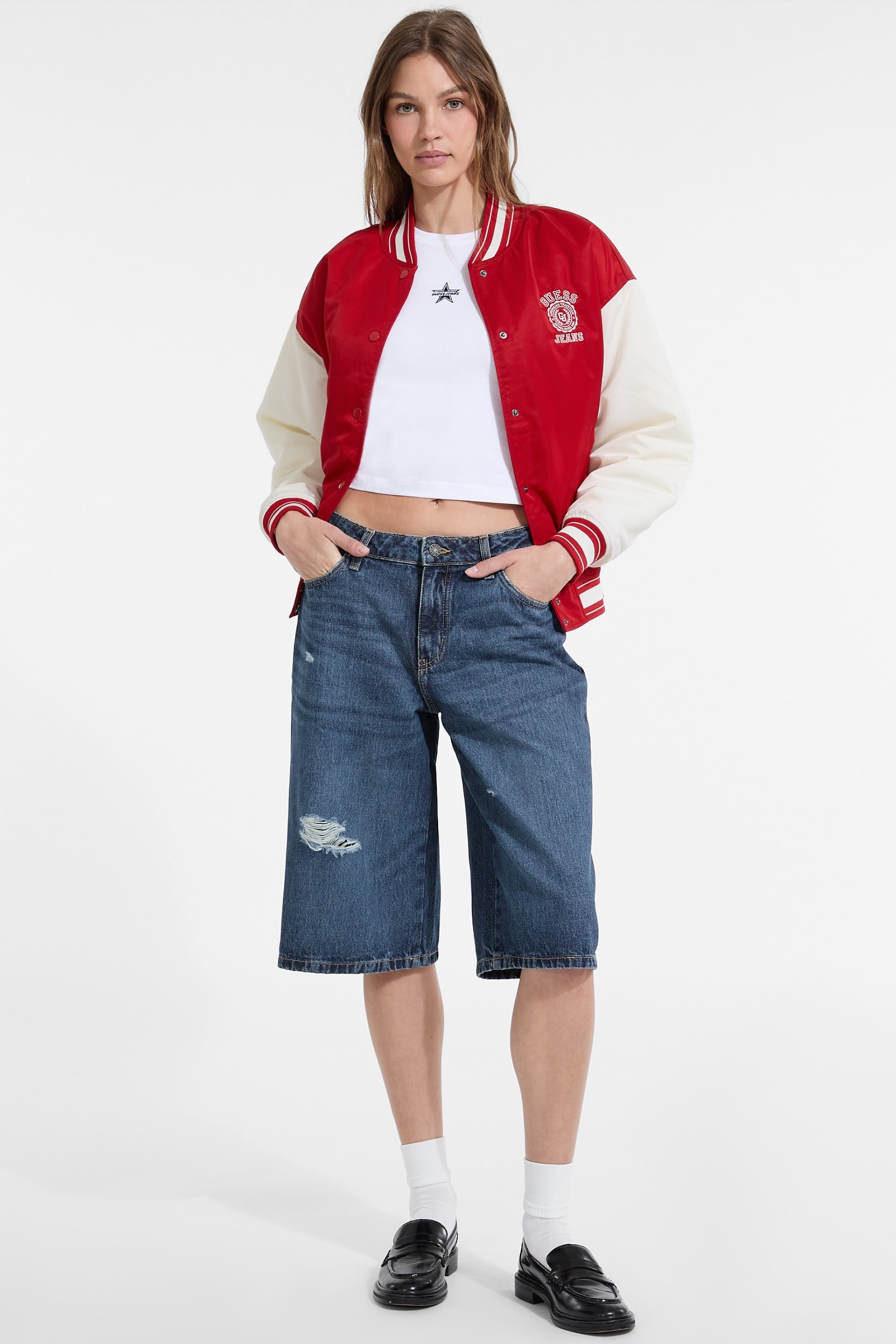デニム+ジーンズ FILTH 24SS FRONT ZIP BAGGY DENIM SHORTS GUESS® Baggy Denim Shorts