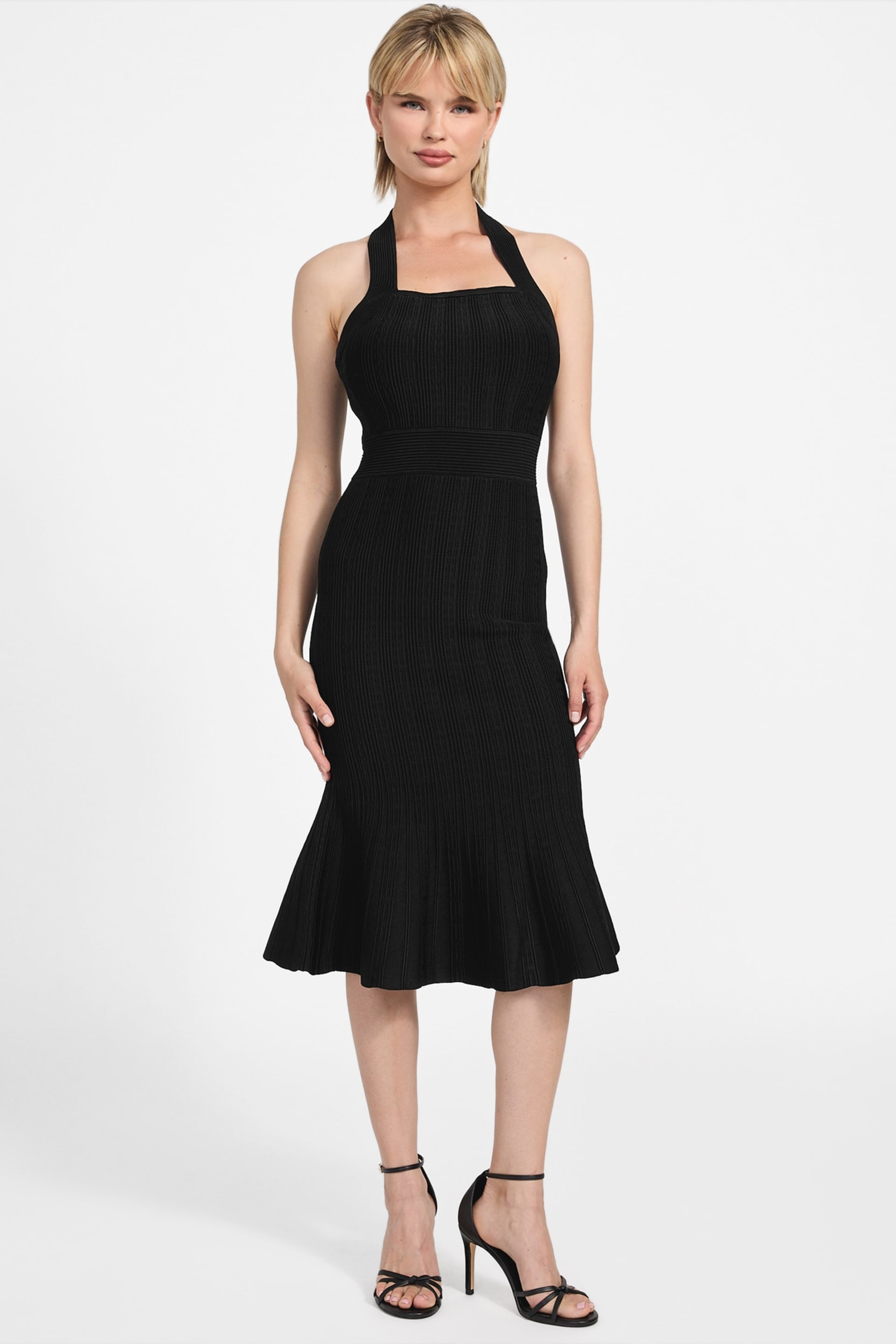 guess black maxi dress Vanya Ribbed Maxi Dress
