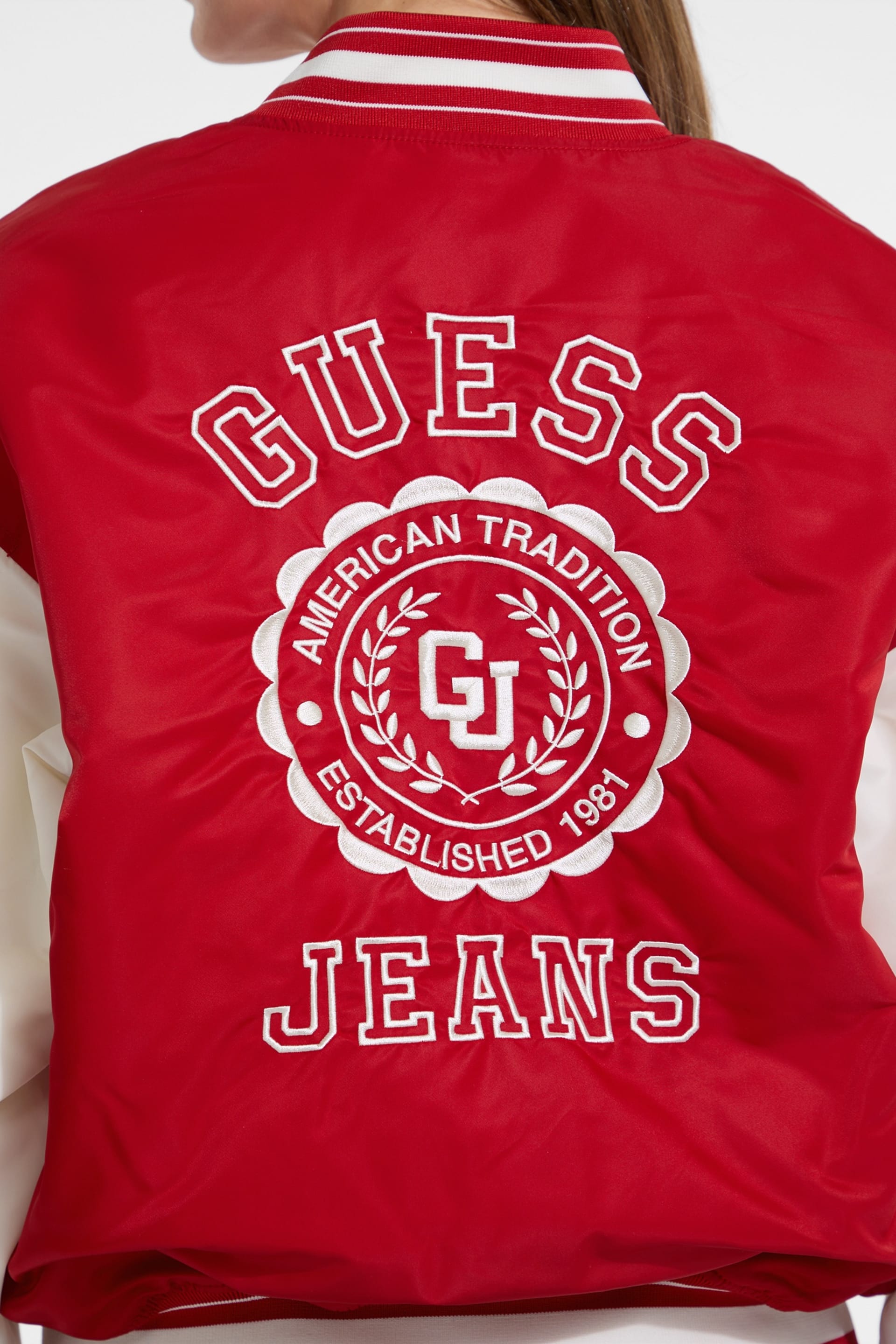 Embroidered Varsity Jacket Women | GUESS Jeans®