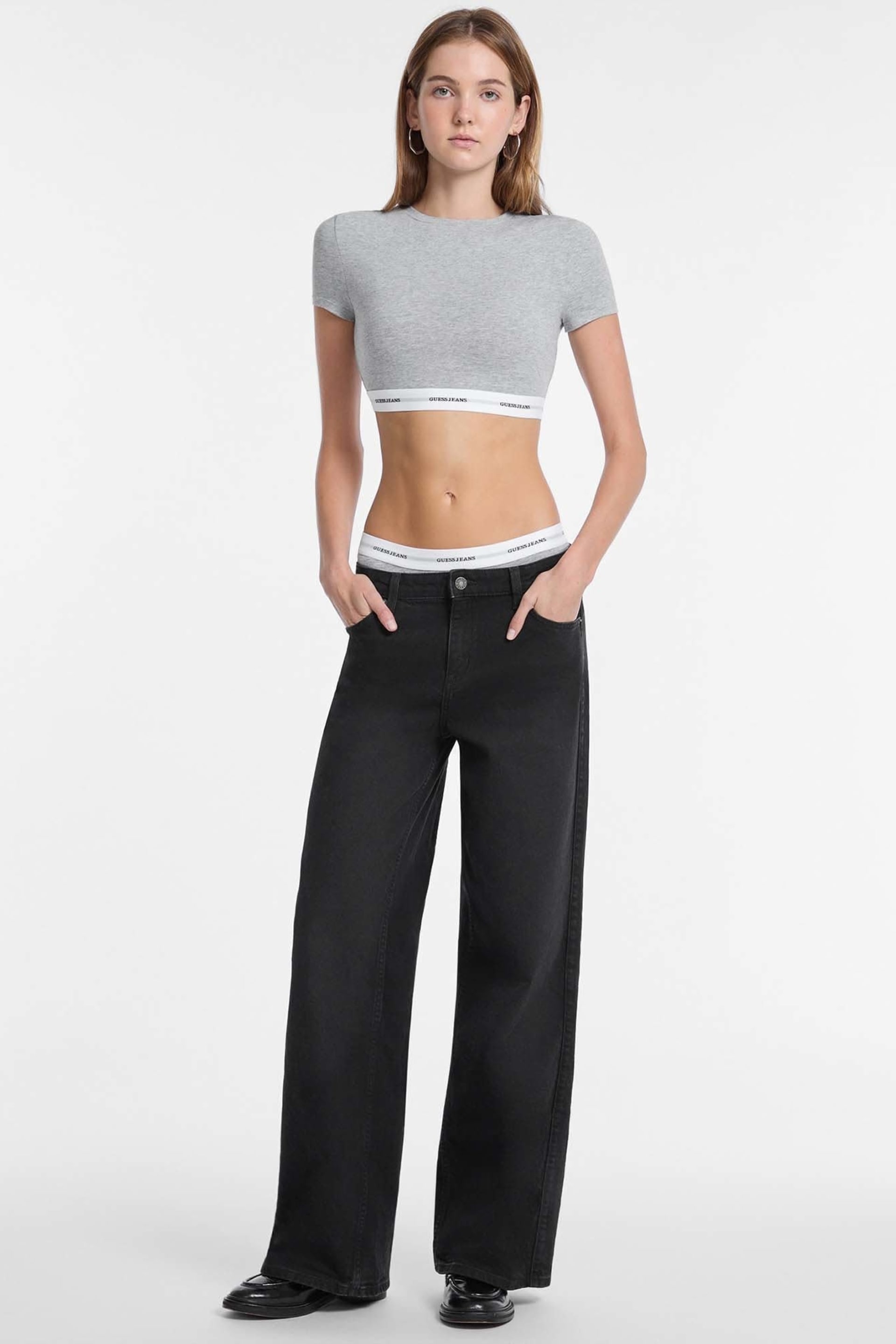 GUESS® Logo band cropped top Women