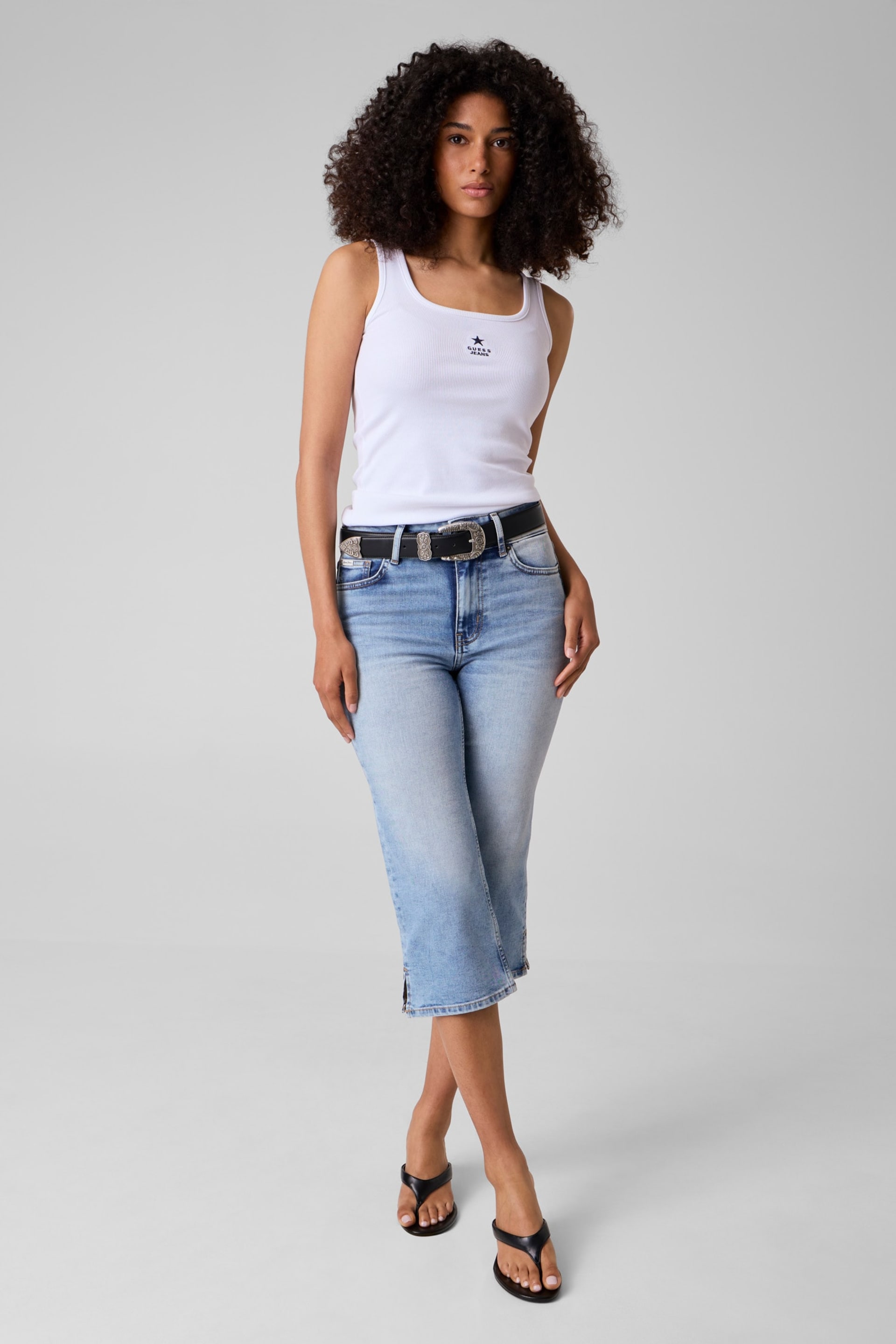 GUESS® High rise capri jeans