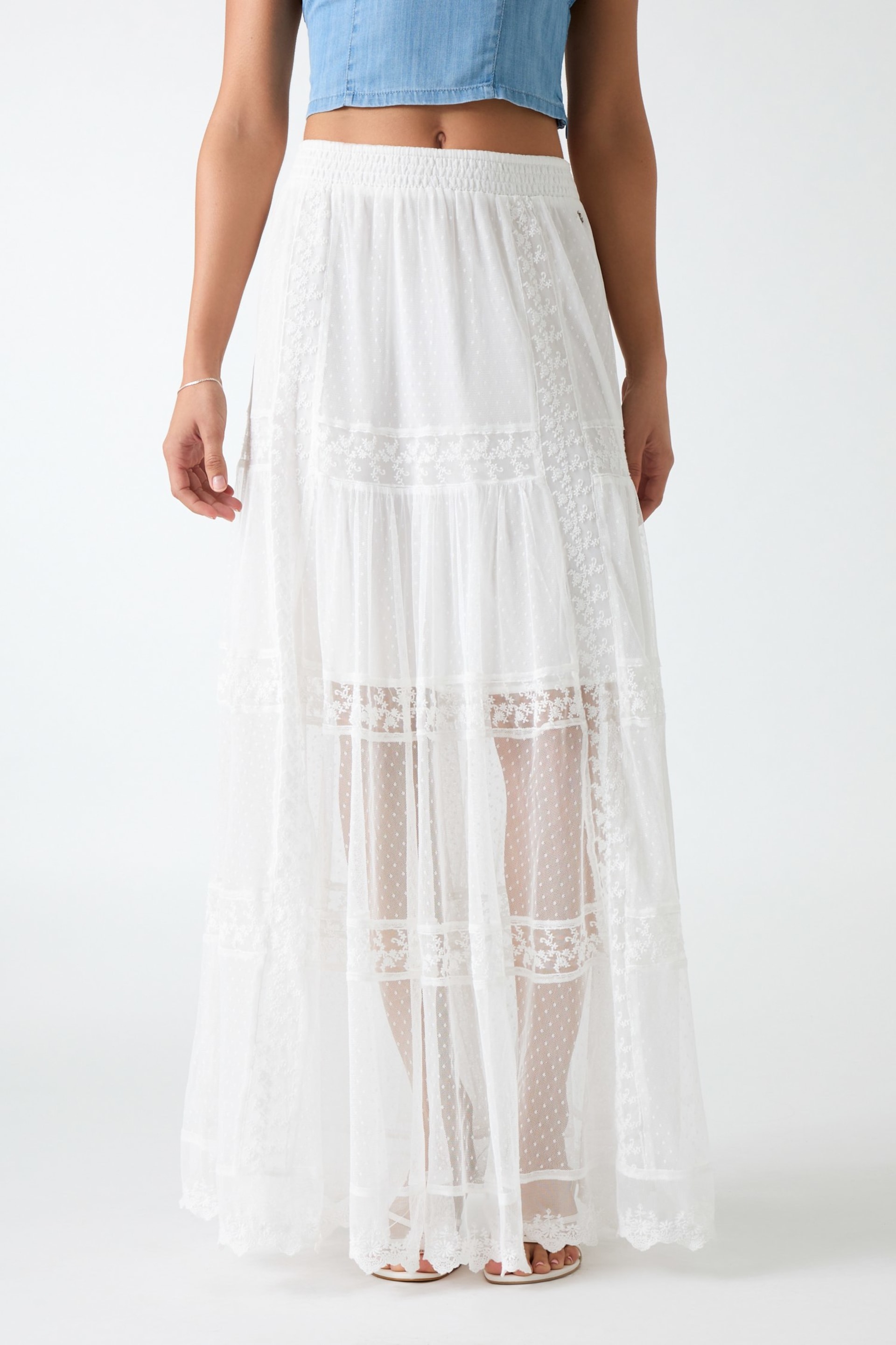 GUESS® Lace maxi skirt Women