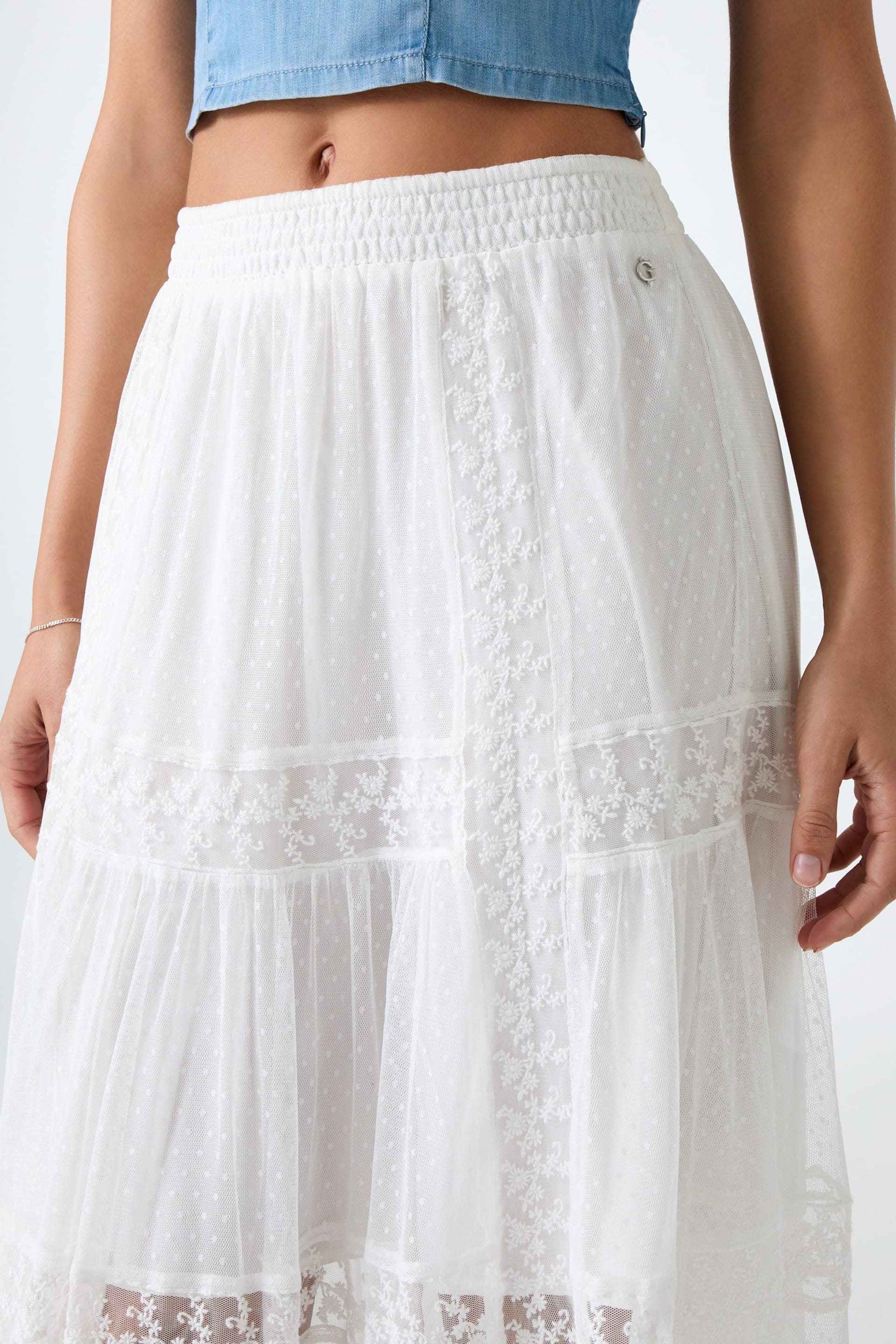 GUESS® Lace maxi skirt Women