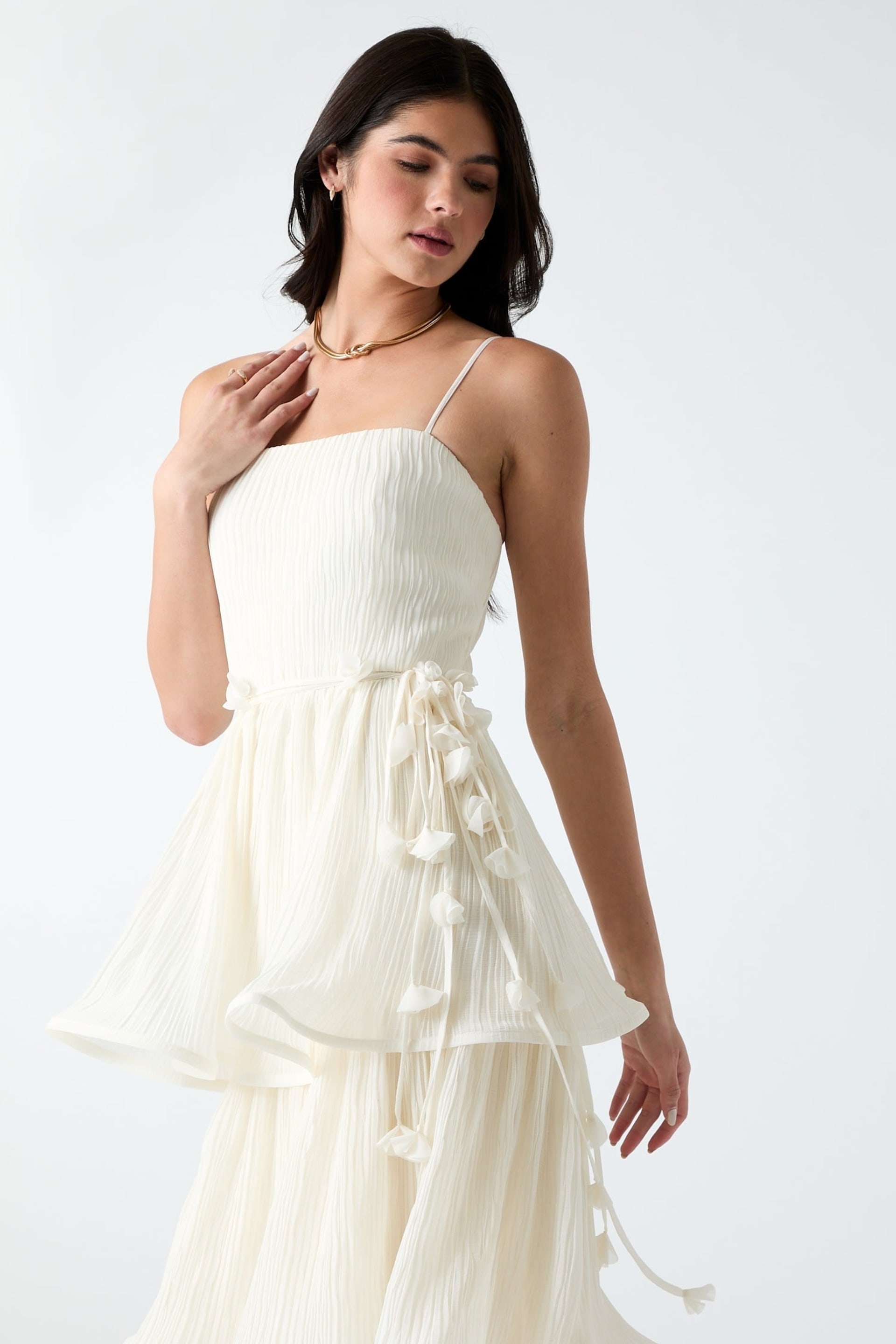 guess chiffon dress GUESS Women's Belted Chiffon A-Line Dress