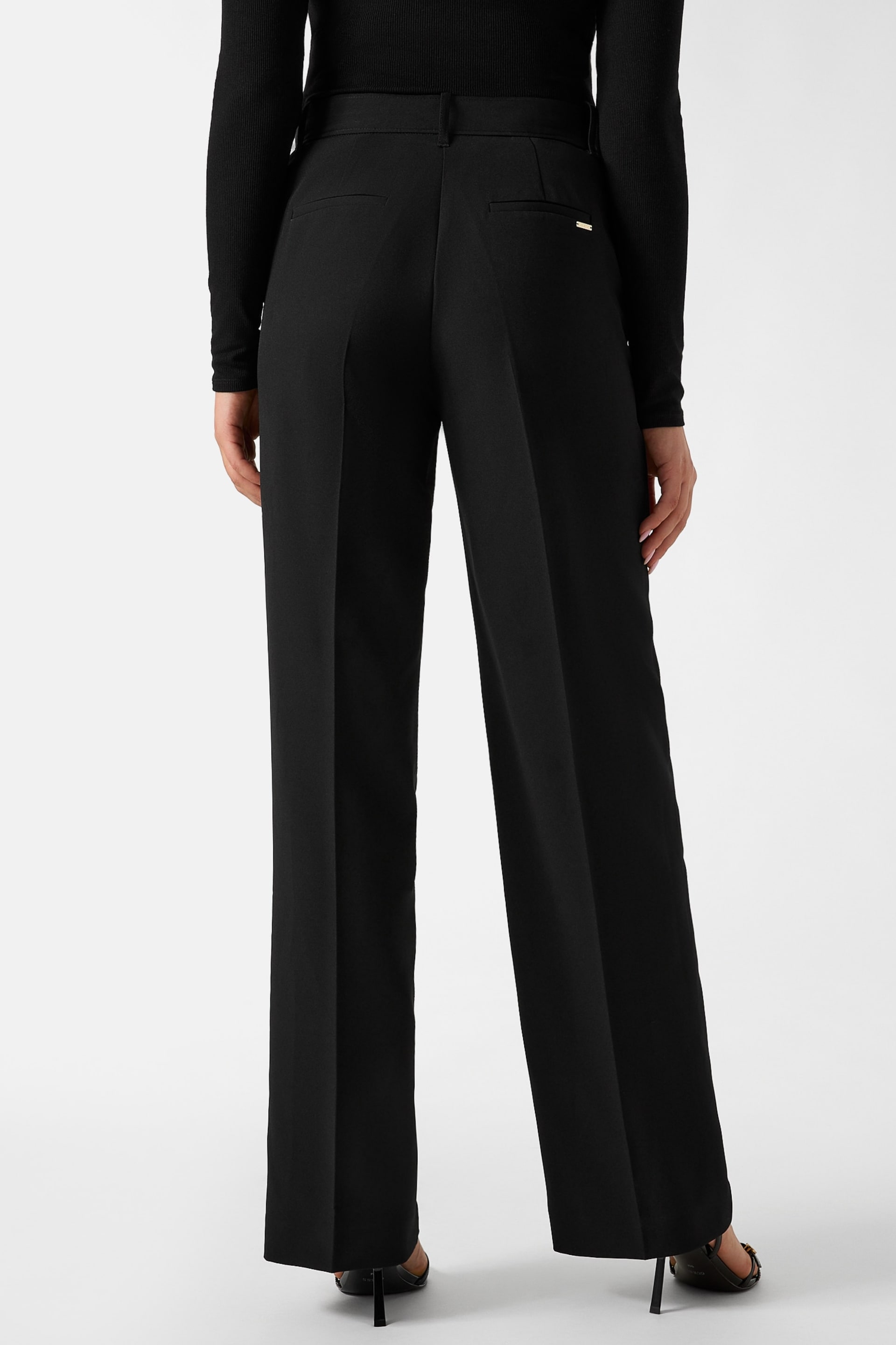 90s GUESS comfort Wax coating slacks パンツ W6RB02WH9Y2-JBLK-ALT2