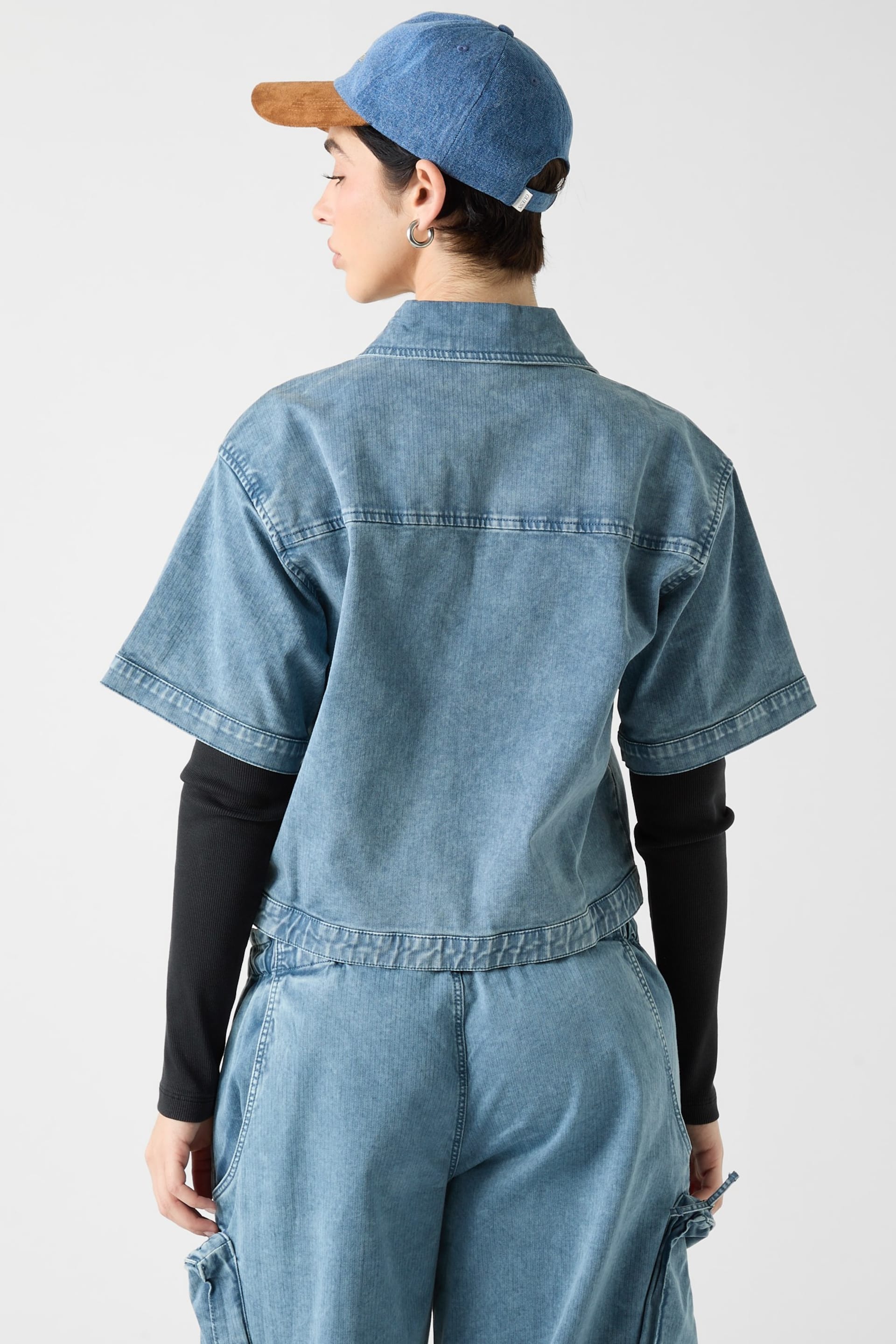 GUESS® GUESS Originals Zipped Denim Shirt Women