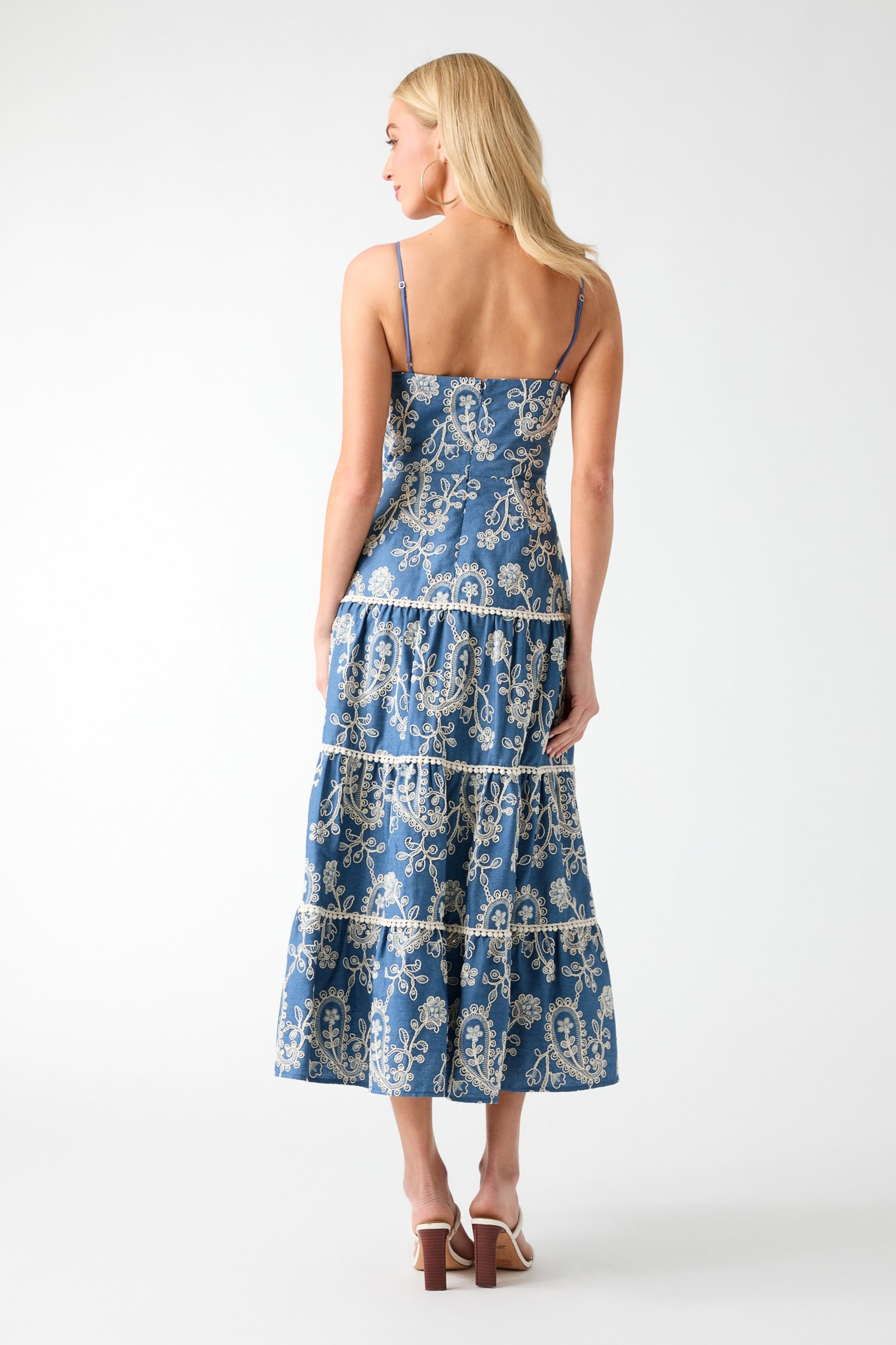 maxi pink floral dress FATE Print Pleated Mesh in Blush S at June Adel Convertible bridesmaid dress that can be styled multiple ways Color:Spot Pink Hidden back zipper/clasp European Dream Poplin Midi