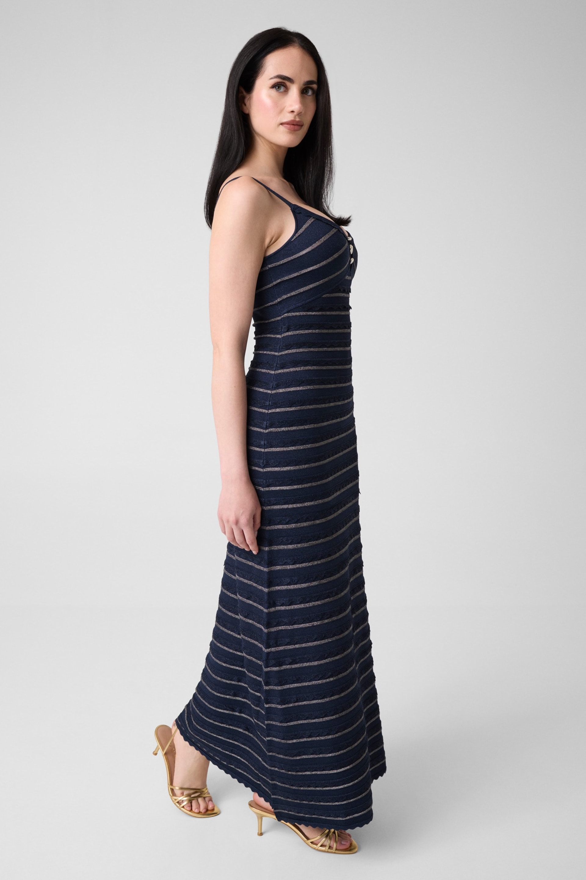 ヌキテパ　Cotton Lurex Long Dress GUESS® Lurex long dress Women