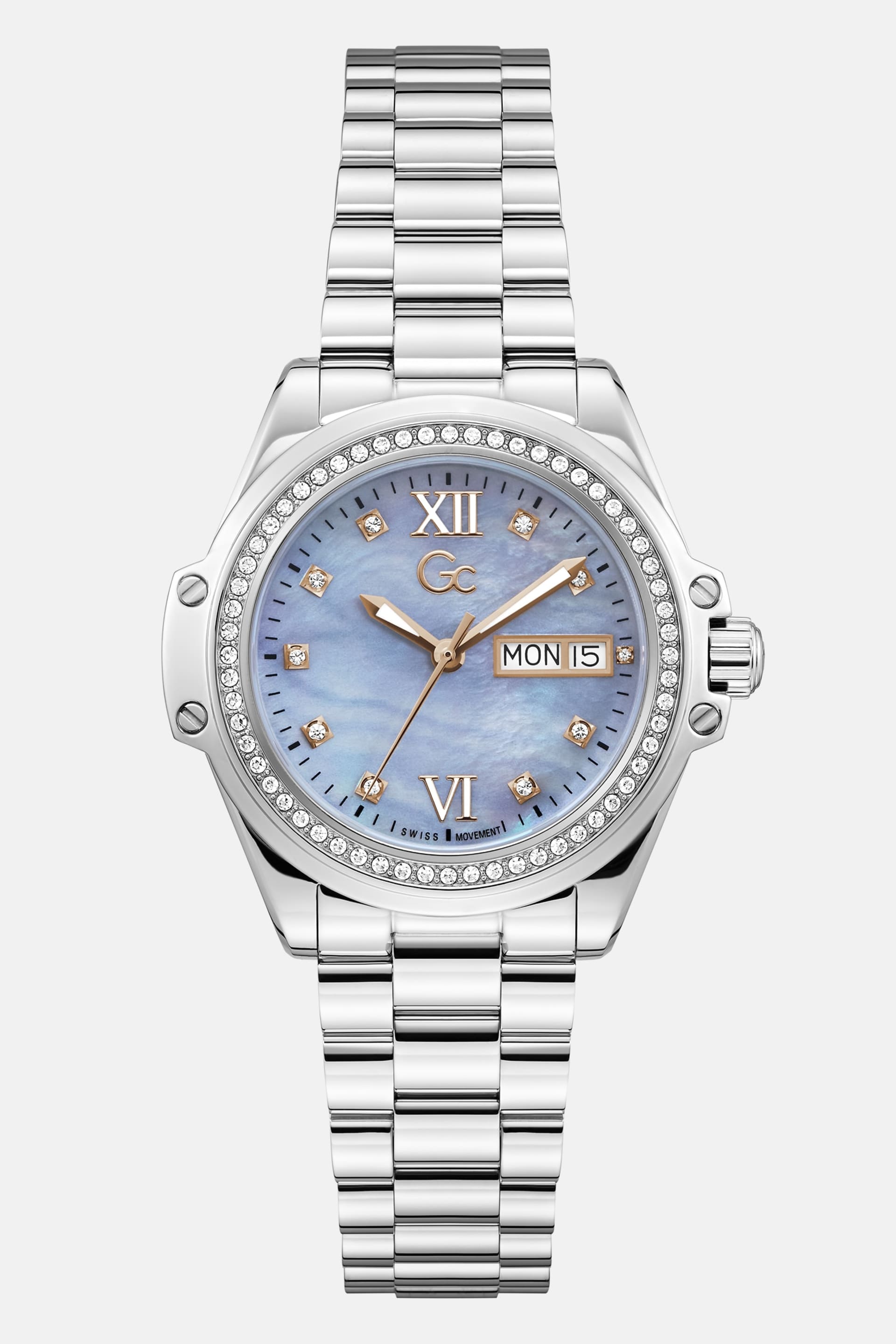 MARCIANO by GUESS® Gc Silver-Tone Analog Watch