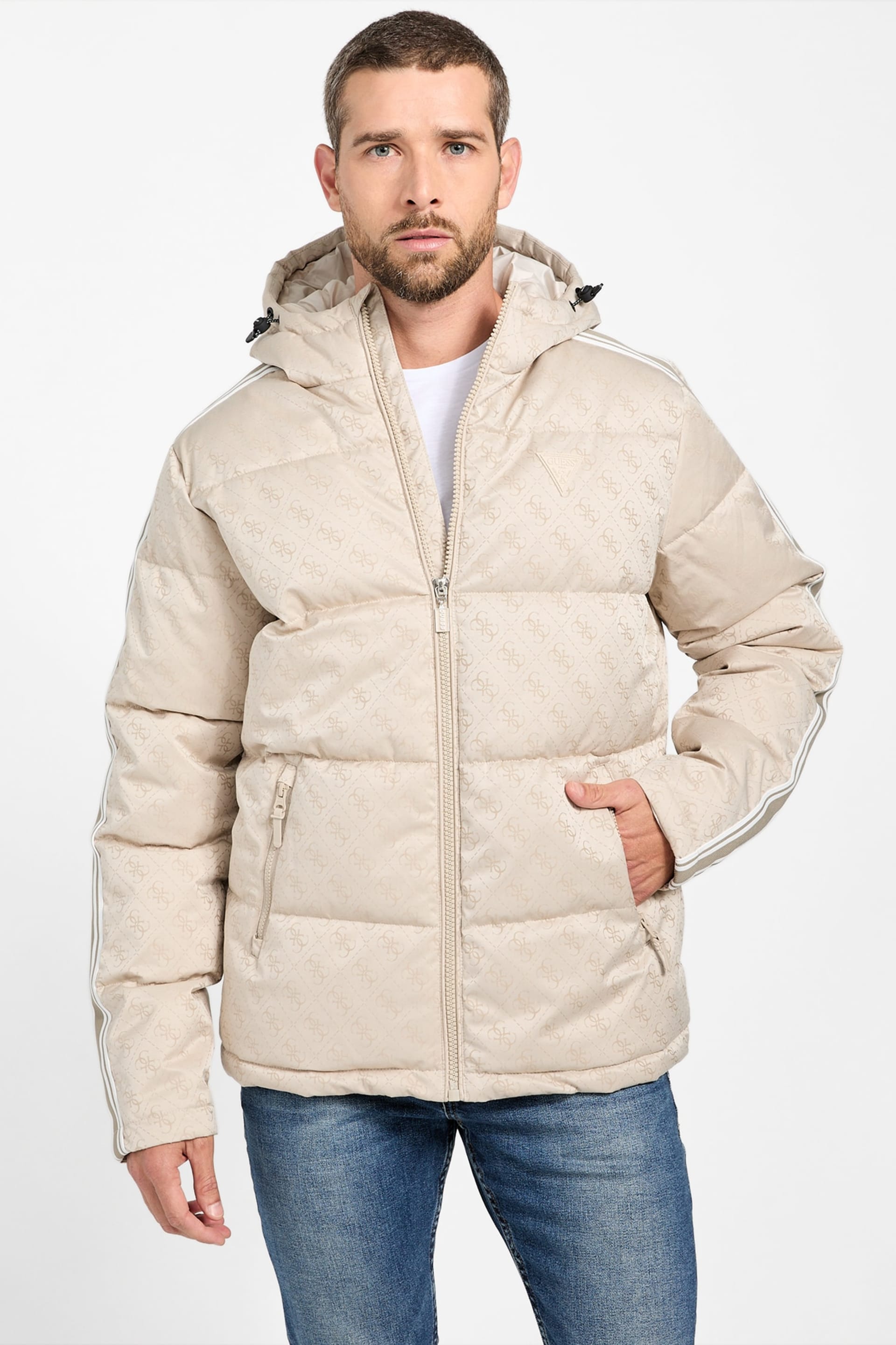 GUESS® Eco Fusco Hooded Padded Jacket Men