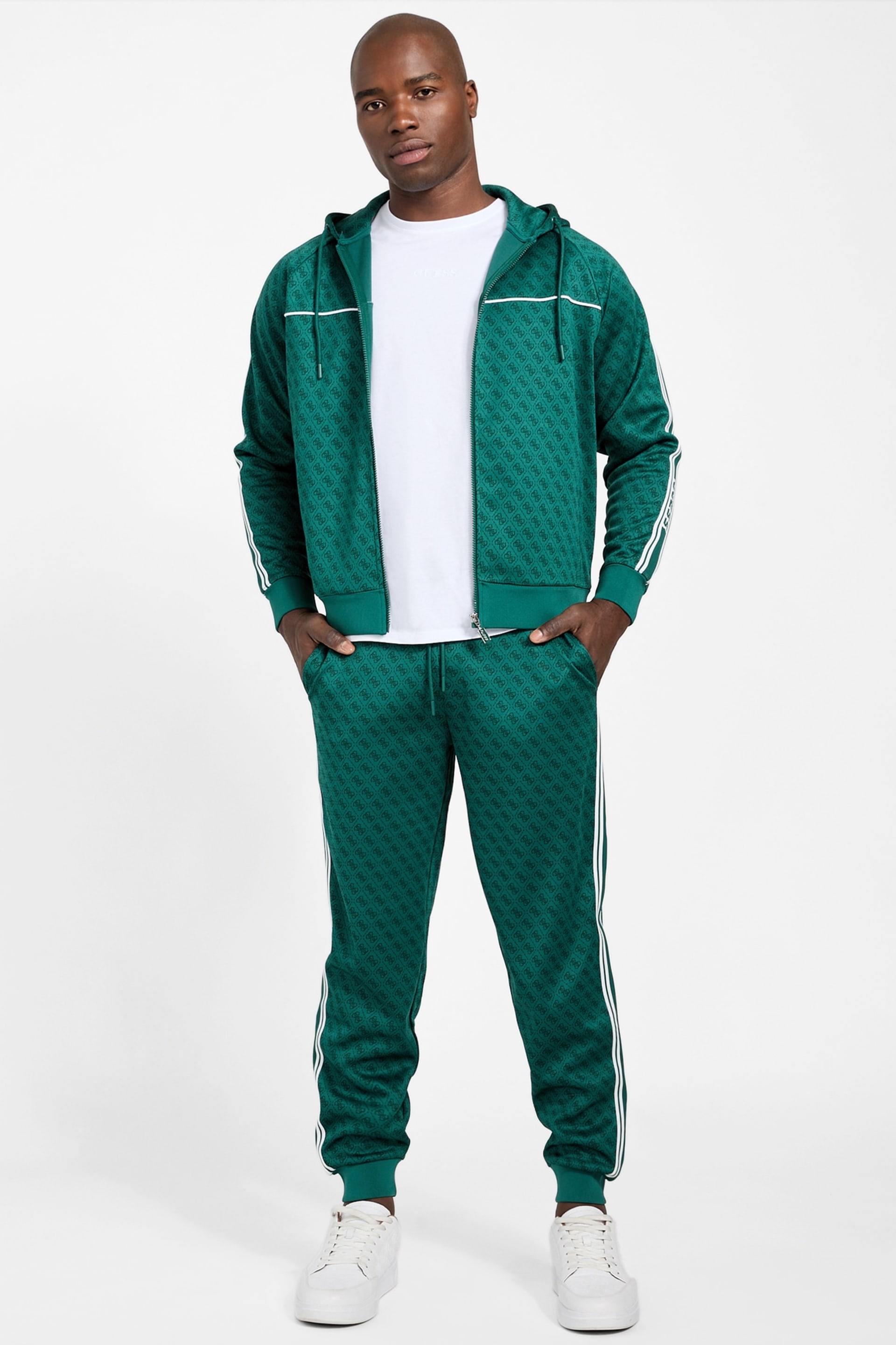 GUESS® Eco Parimo Jacquard Full-Zip Hoodie Men