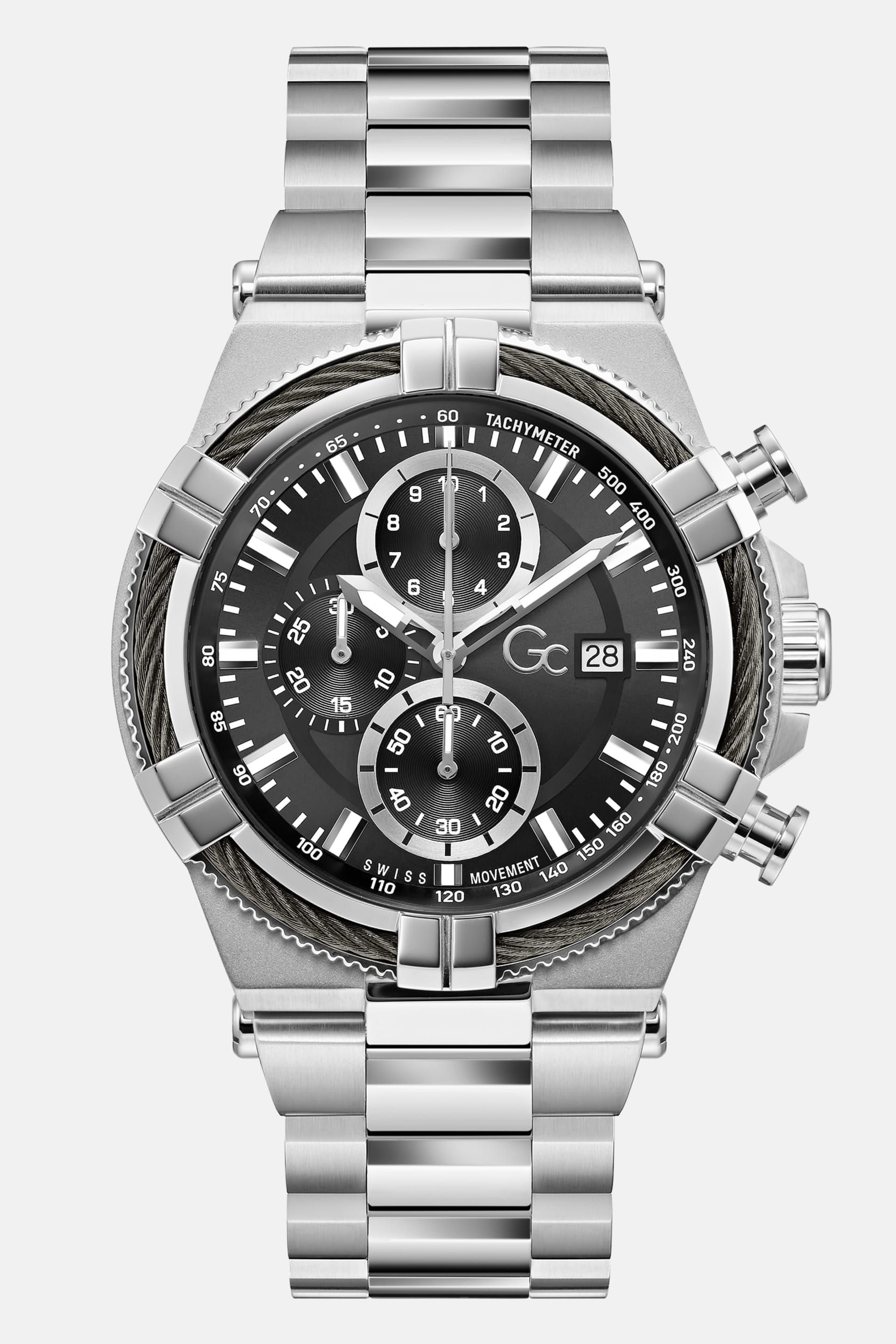 GUESS® GC Stainless Steel multi-function watch 44 mm Men