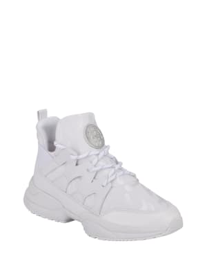 guess white platform sneakers