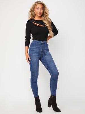 Mina Lace-Up Sweater