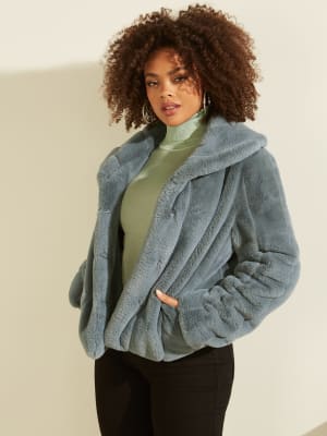 Guess dessie faux fur jacket