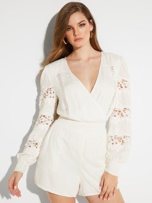 guess white romper
